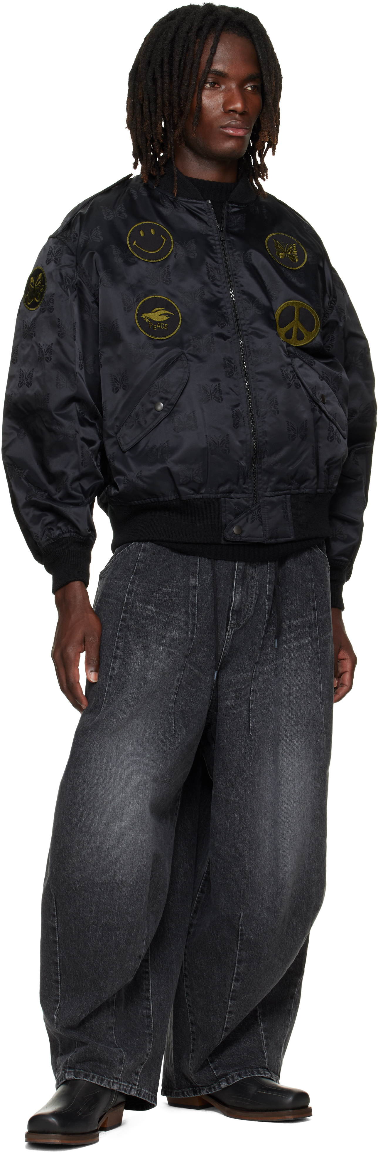 NEEDLES - Blouson aviateur L2-B noir