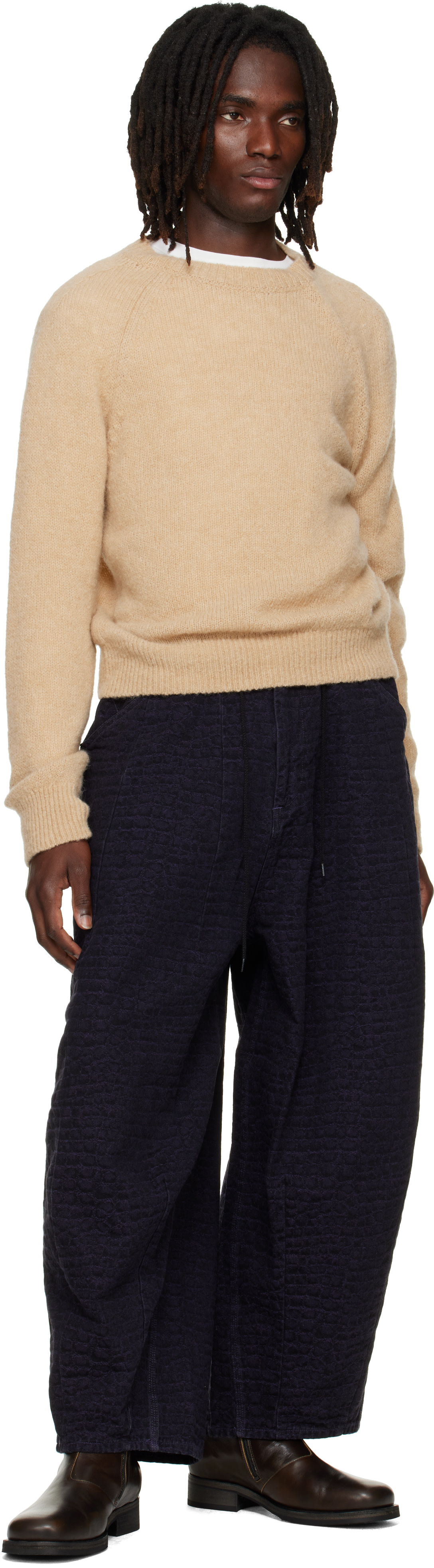 NEEDLES - Black Crocodile Jacquard H.D. Painter Jeans