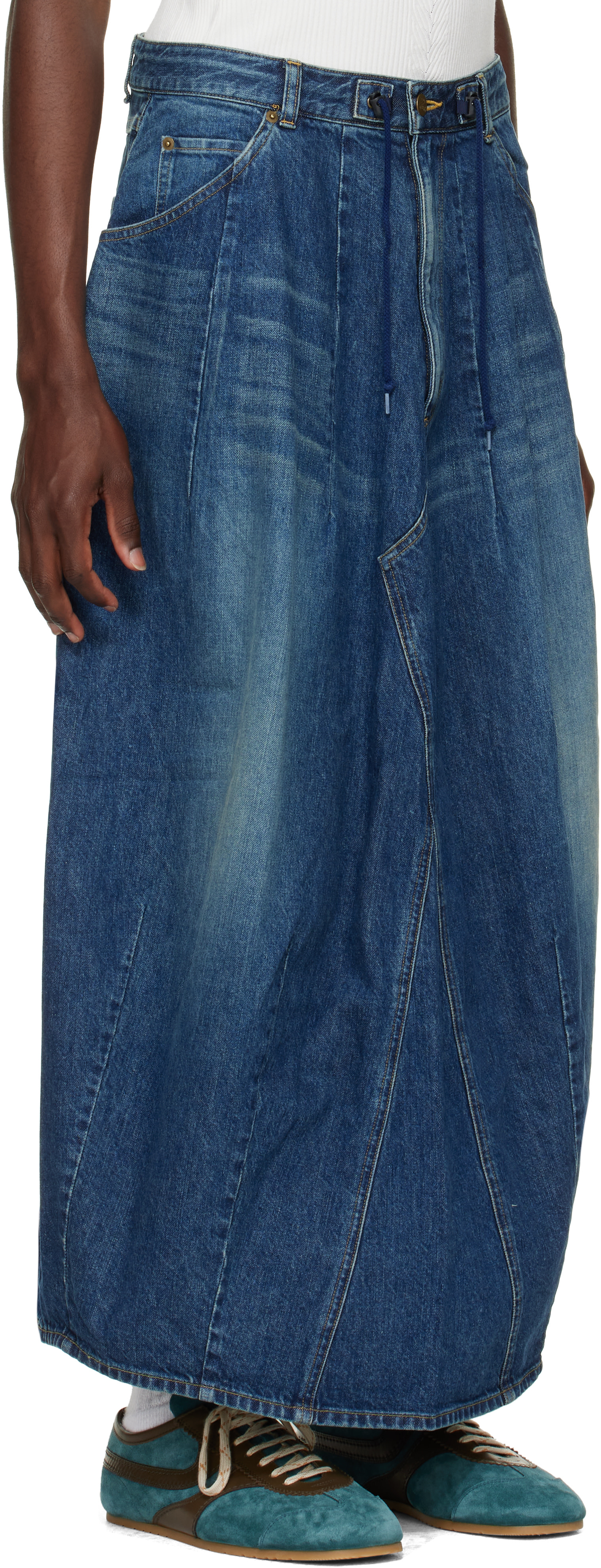NEEDLES - Navy H.D. Skirt