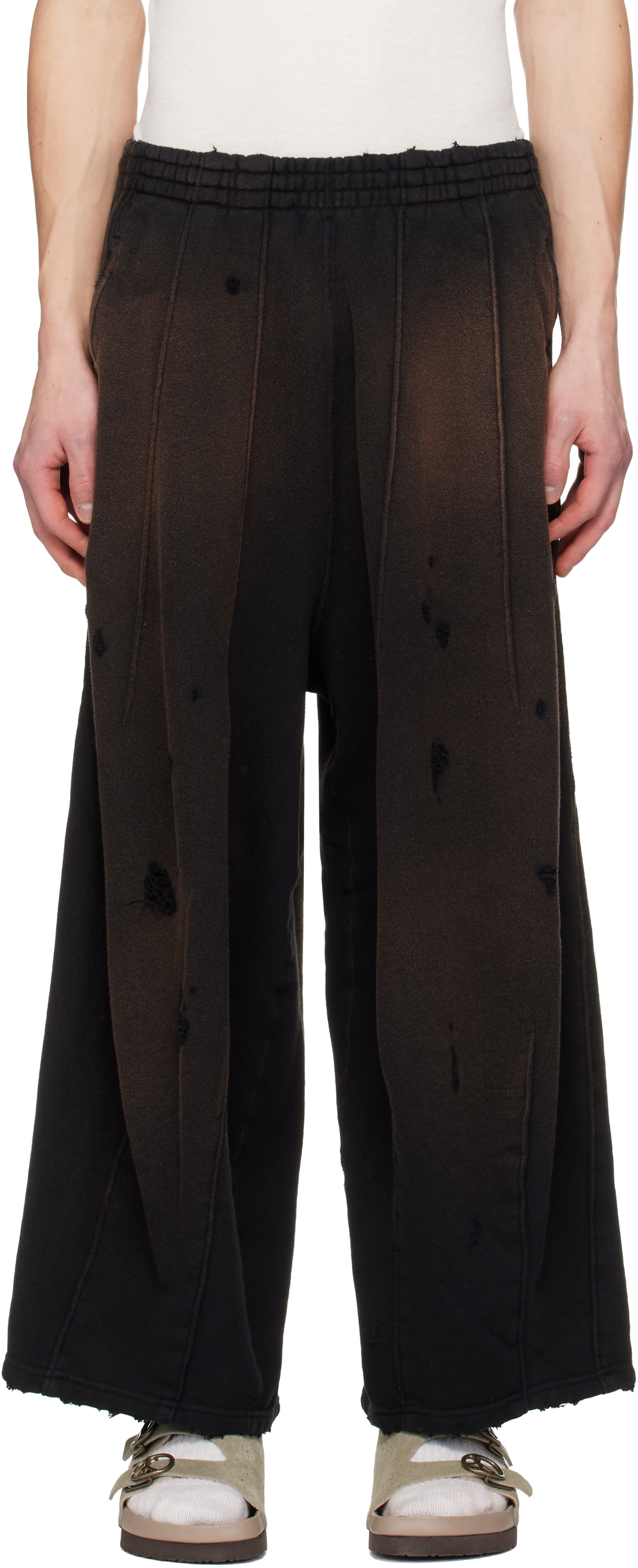 NEEDLES: Black Darts H.D. Sweatpants | SSENSE