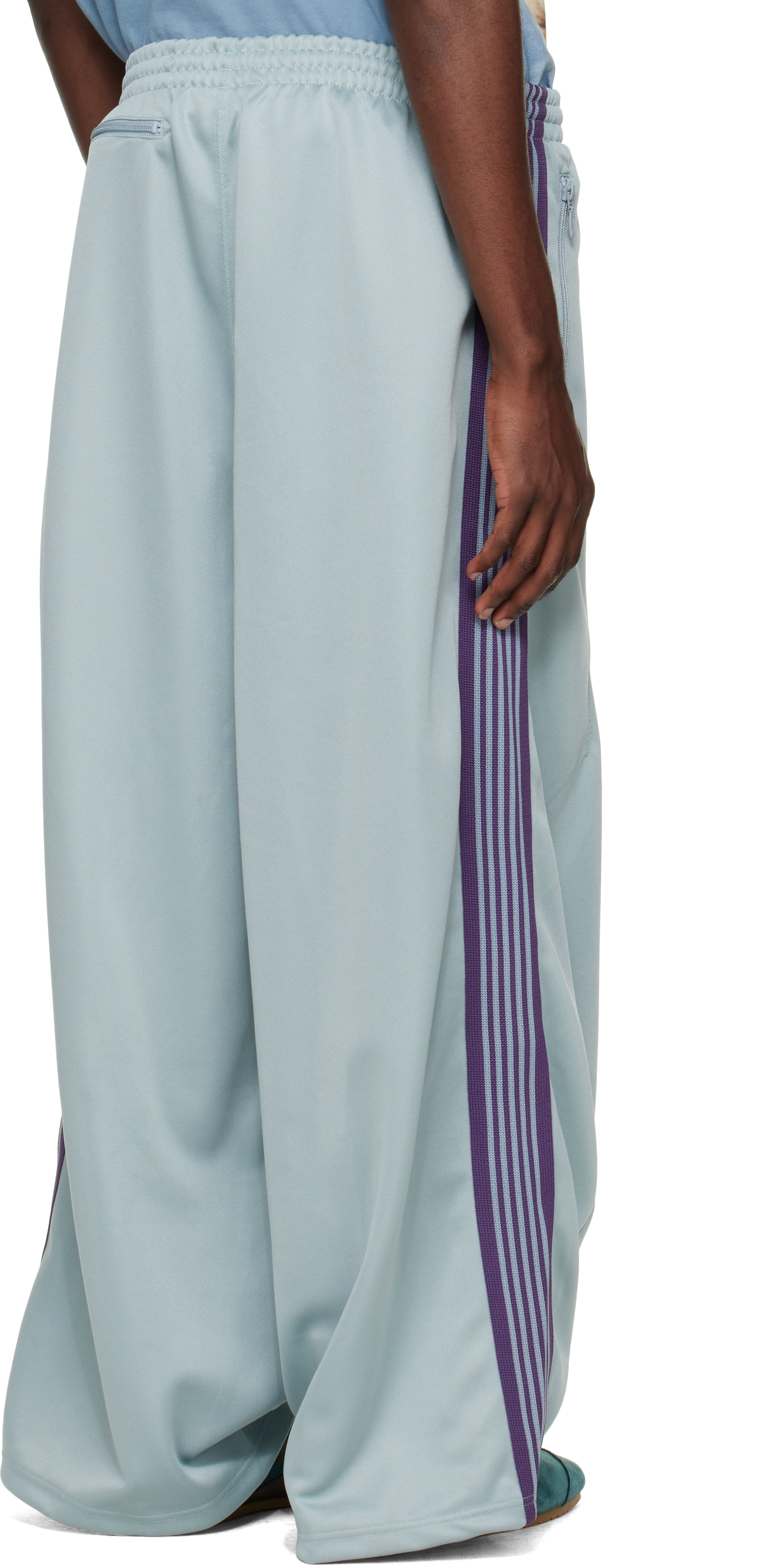 NEEDLES - Blue Poly Smooth H.D. Track Pants