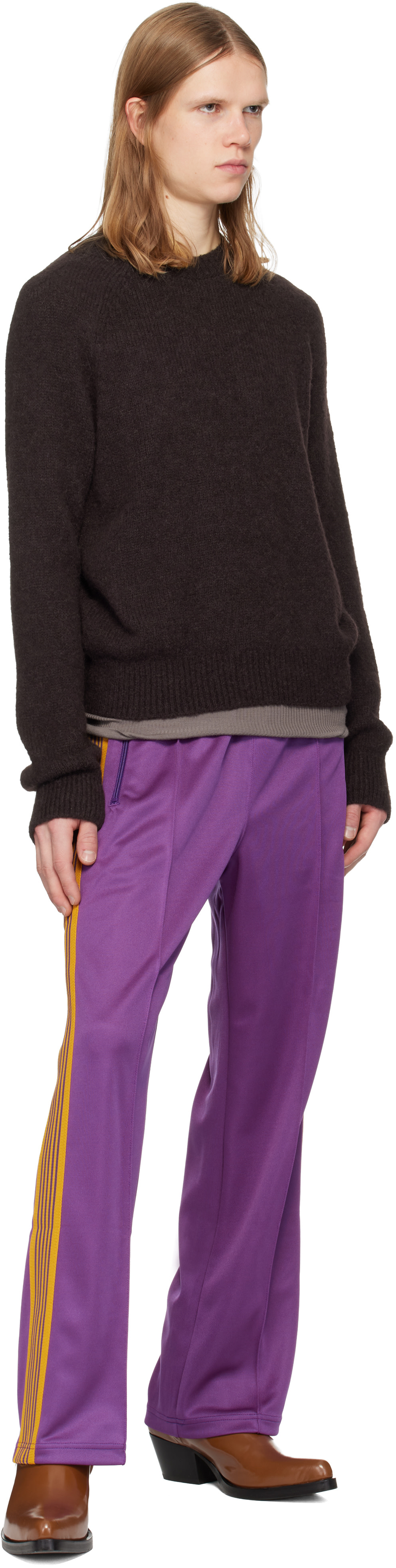 再値下げNeedles truck pants ジャージ パープル Mサイズ NEEDLES: パープル Poly Smooth トラックパンツ | SSENSE 日本