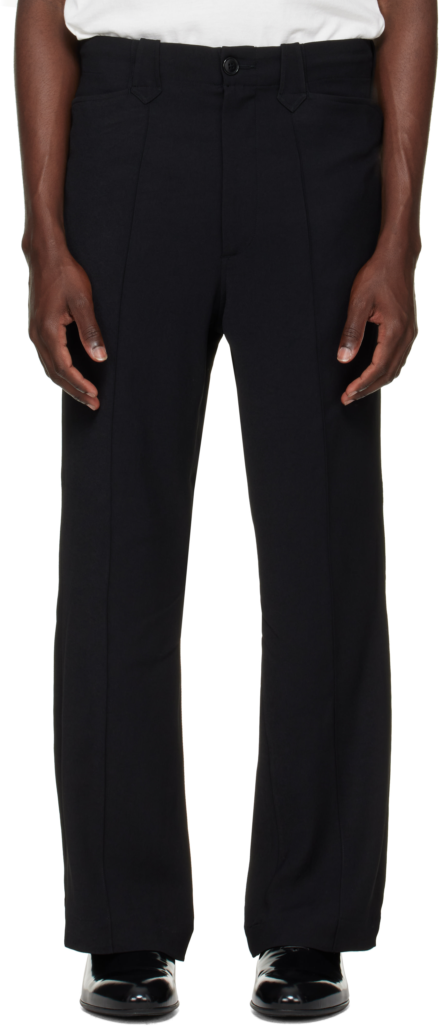 NEEDLES: Black Poly Twill Western Leisure Trousers | SSENSE United