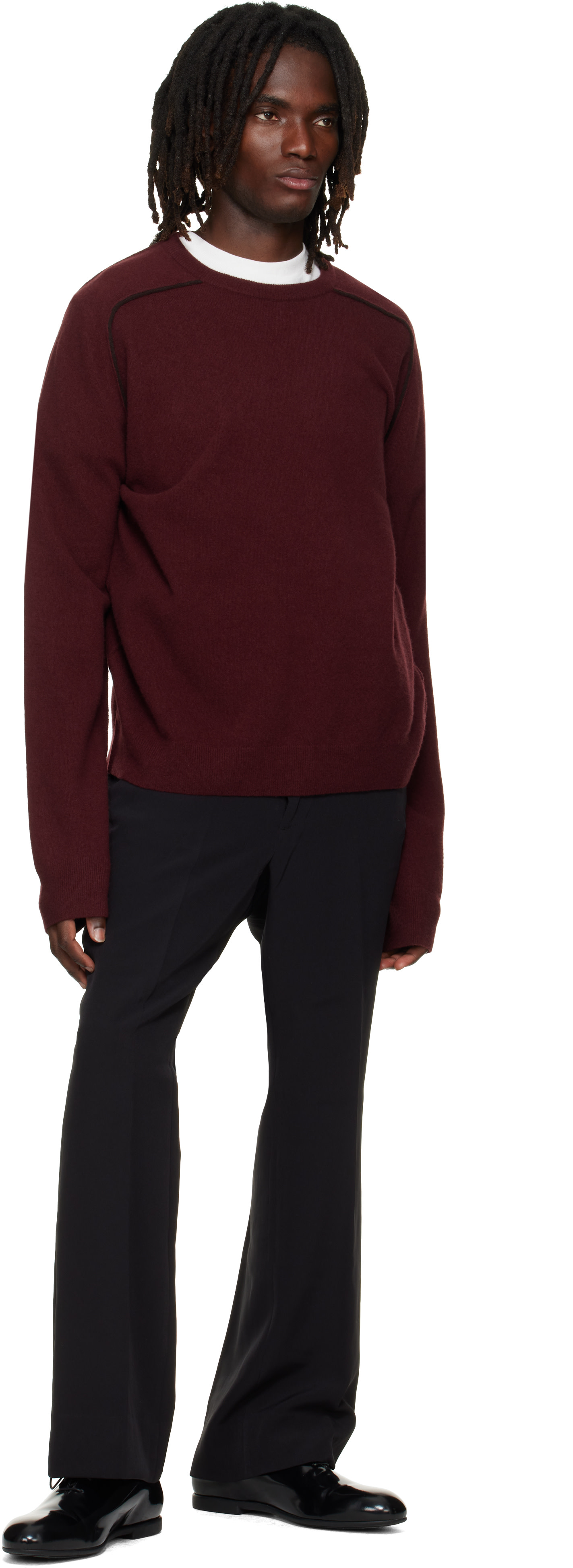 NEEDLES - Black Poly Light Double Cloth Boot-Cut Trousers