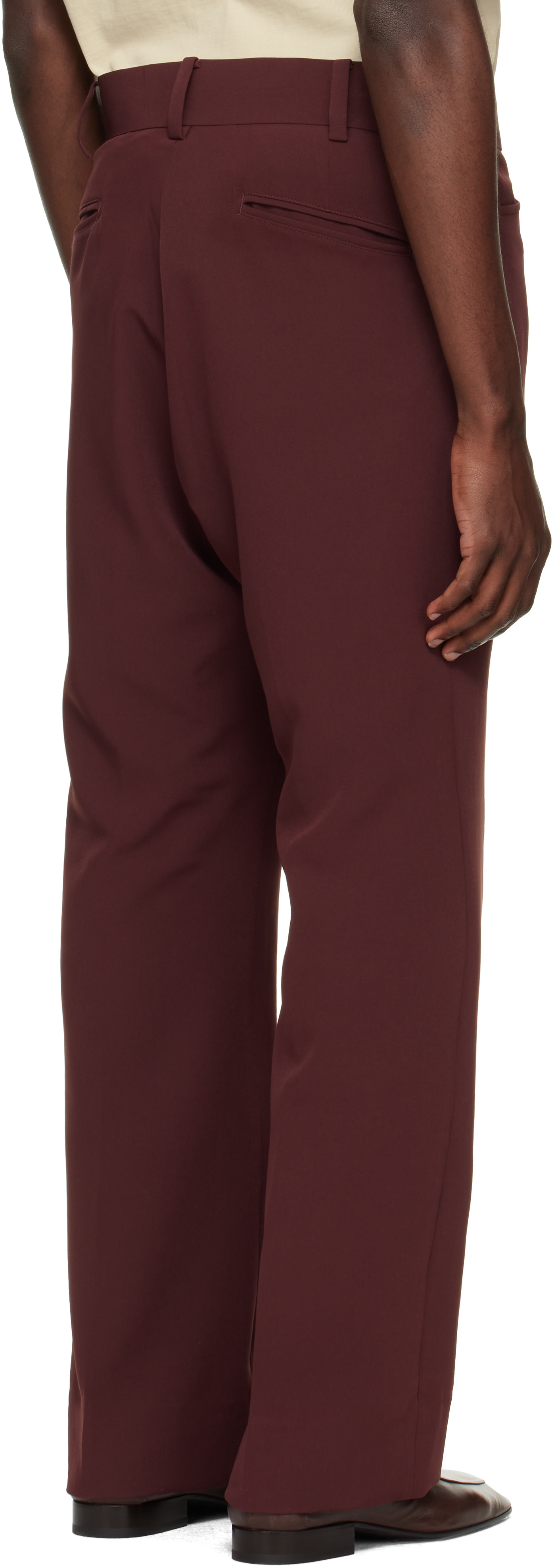NEEDLES - Brown Poly Light Double Cloth Boot-Cut Trousers