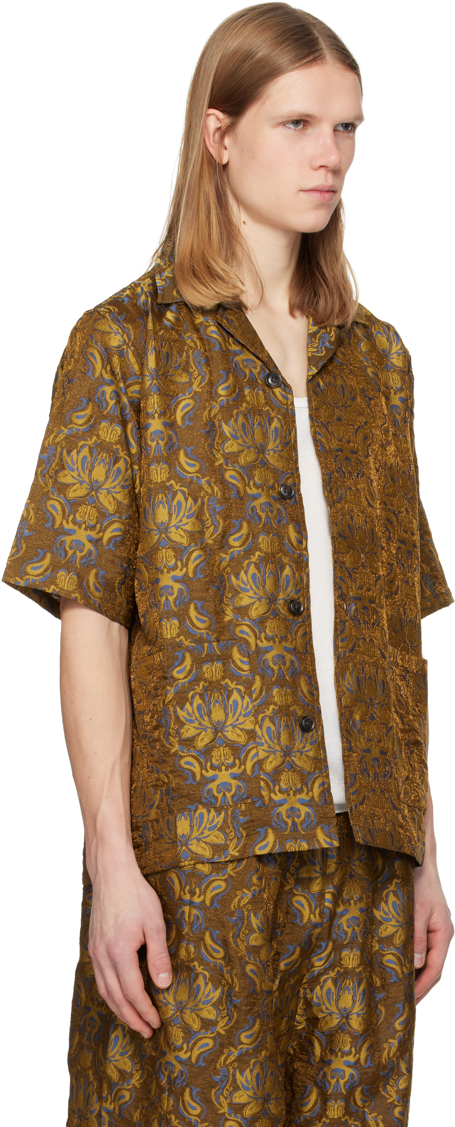 NEEDLES: Brown Kae Tanaka Edition Cabana Shirt | SSENSE