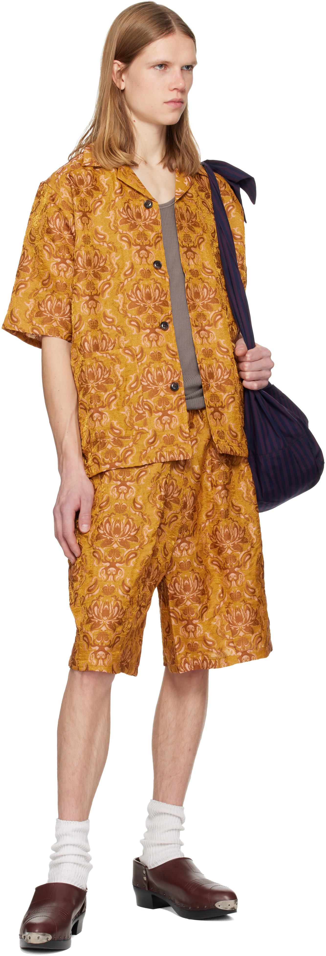 NEEDLES: Yellow Kae Tanaka Edition Cabana Shirt | SSENSE Israel