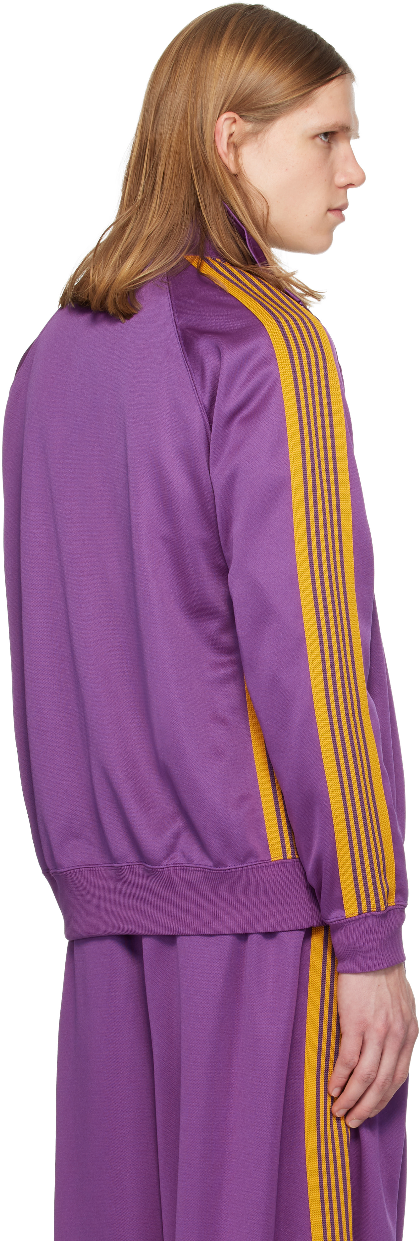 NEEDLES: Purple Poly Smooth Track Jacket | SSENSE Canada
