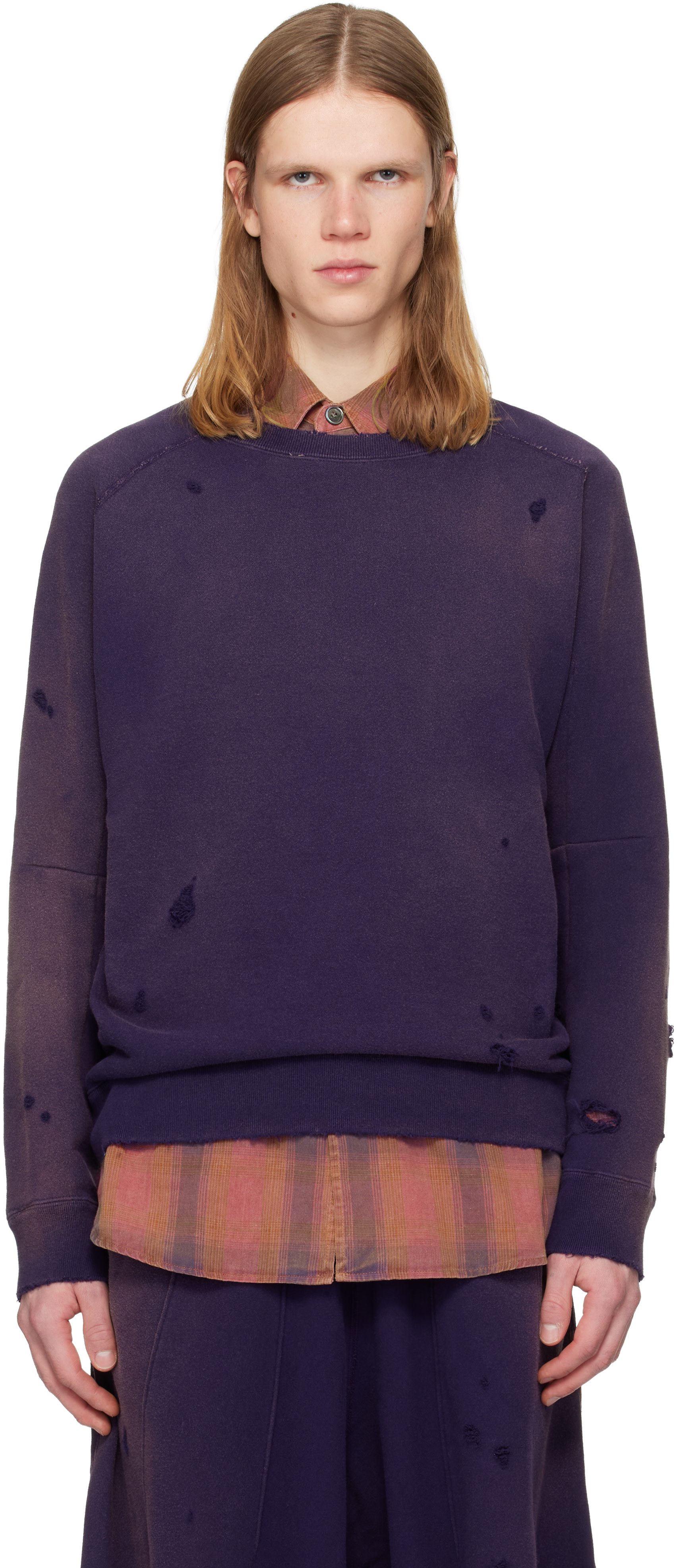 NEEDLES: Purple Darts Sweatshirt | SSENSE
