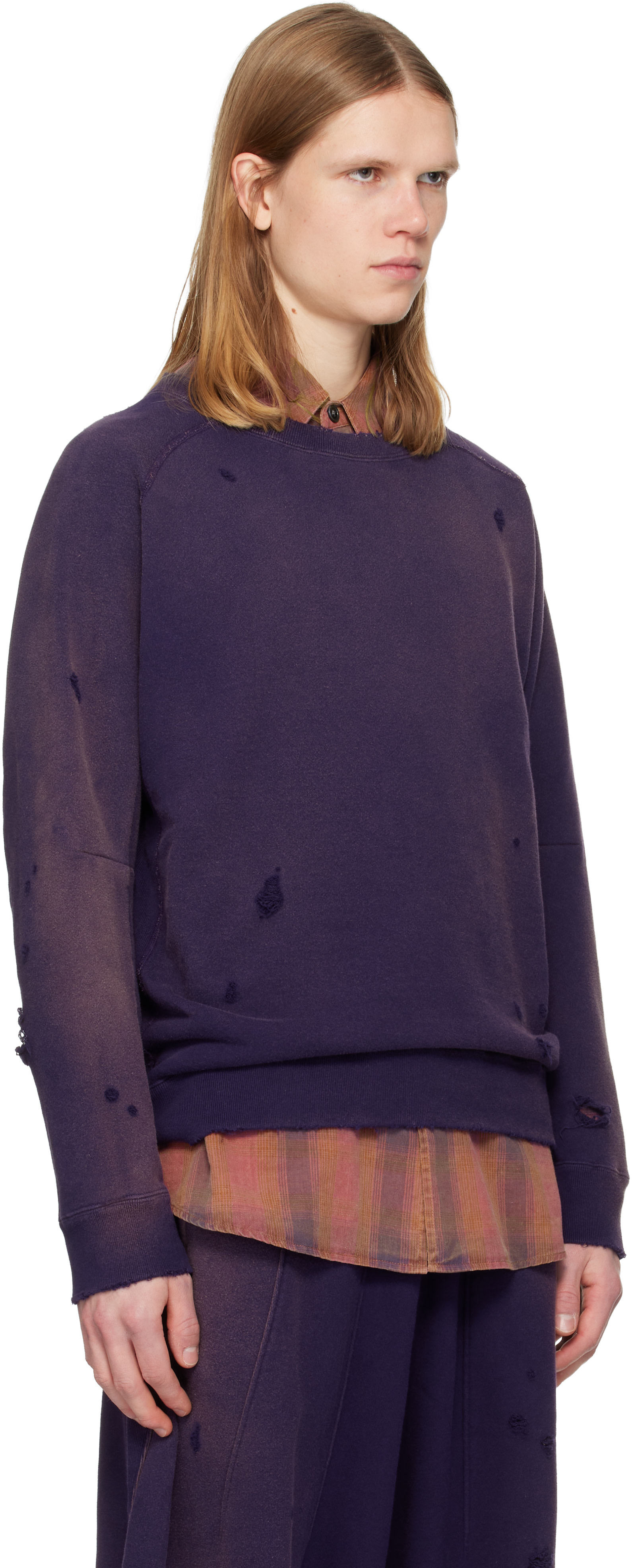 NEEDLES: Purple Darts Sweatshirt | SSENSE