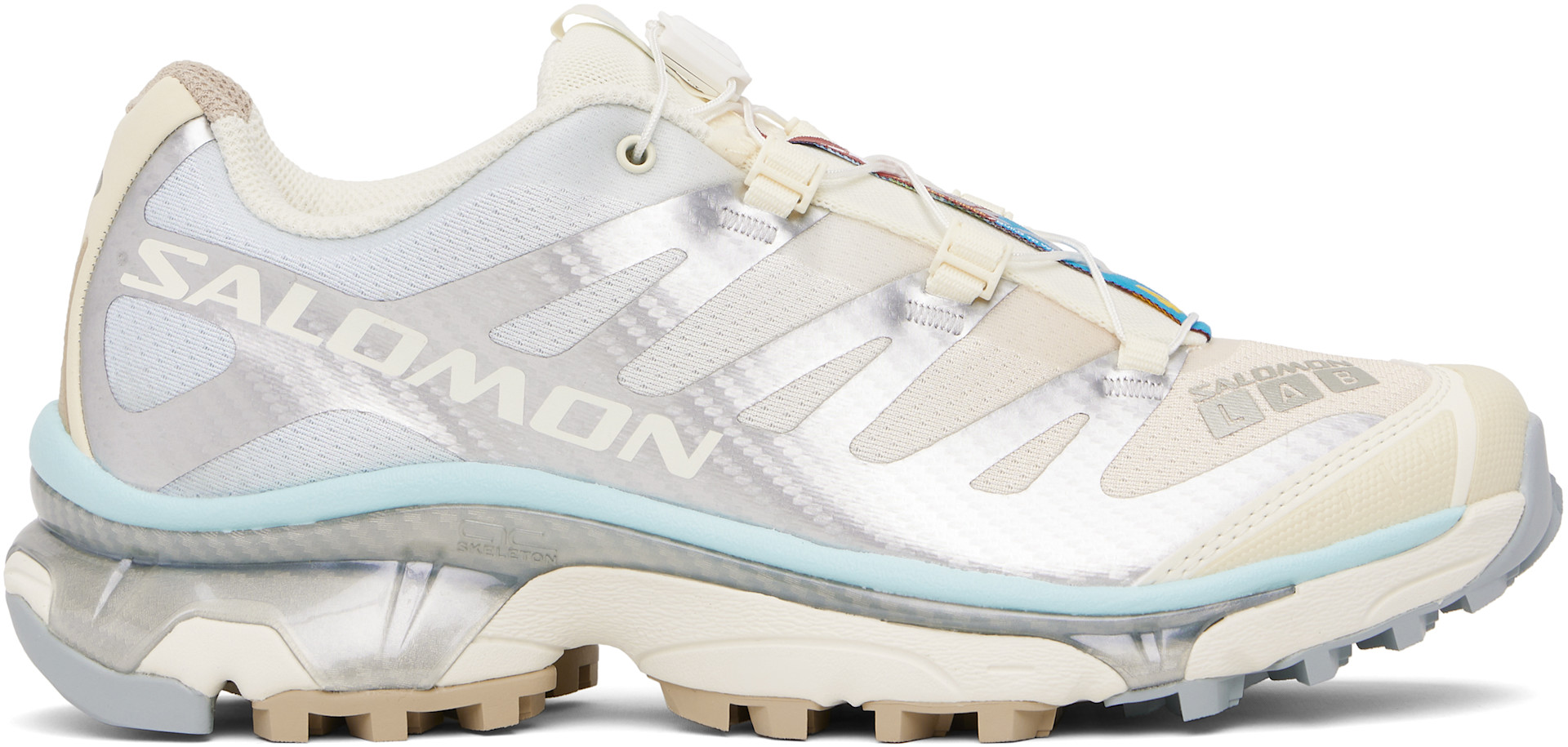 Salomon - Baskets XT-4 OG argenté et beige
