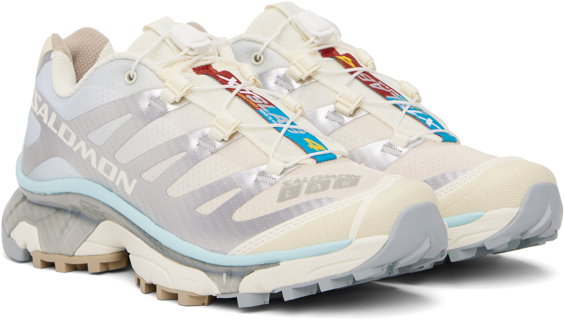 Salomon - Baskets XT-4 OG argenté et beige
