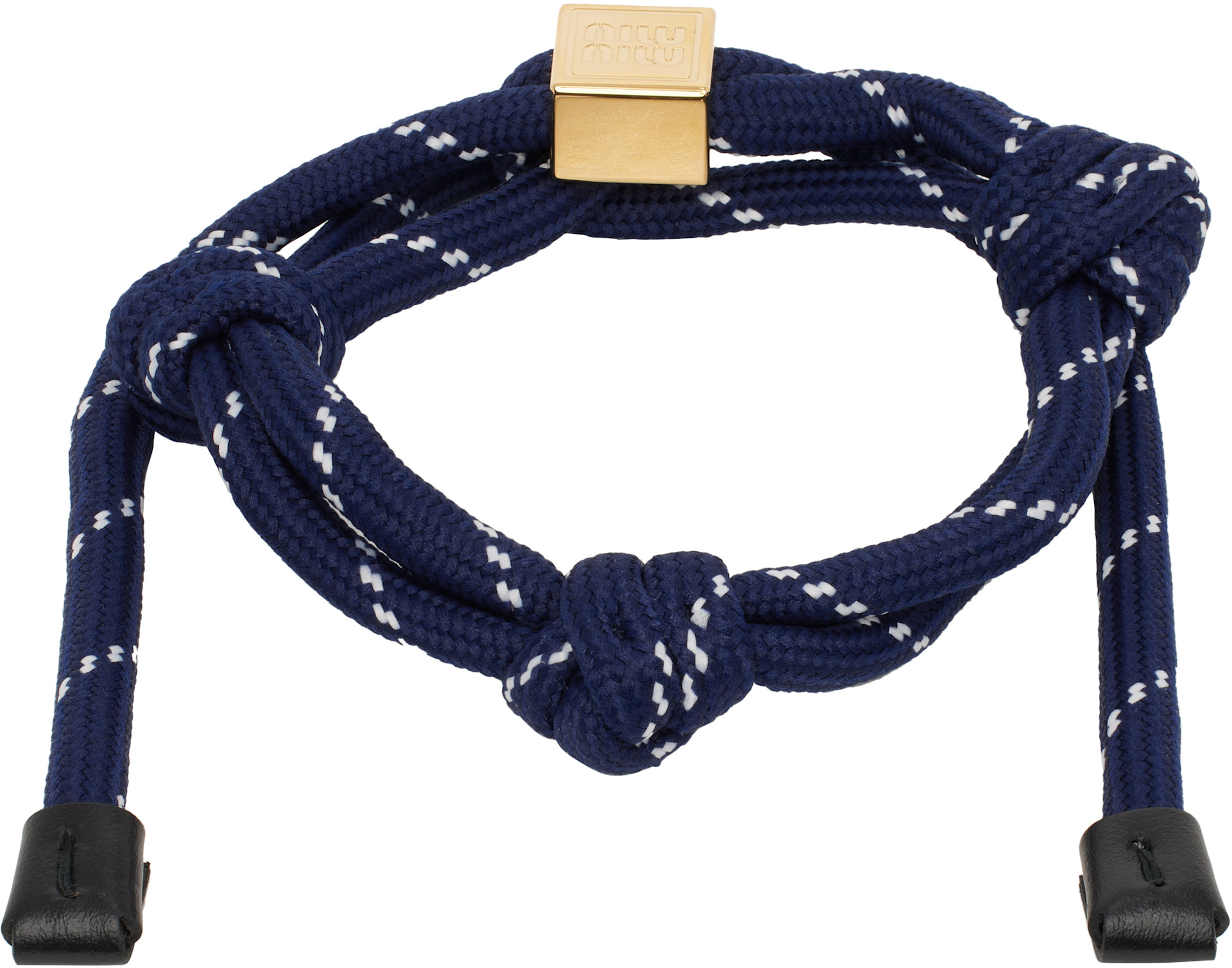 Miu Miu - Bracelet noir en cordelette