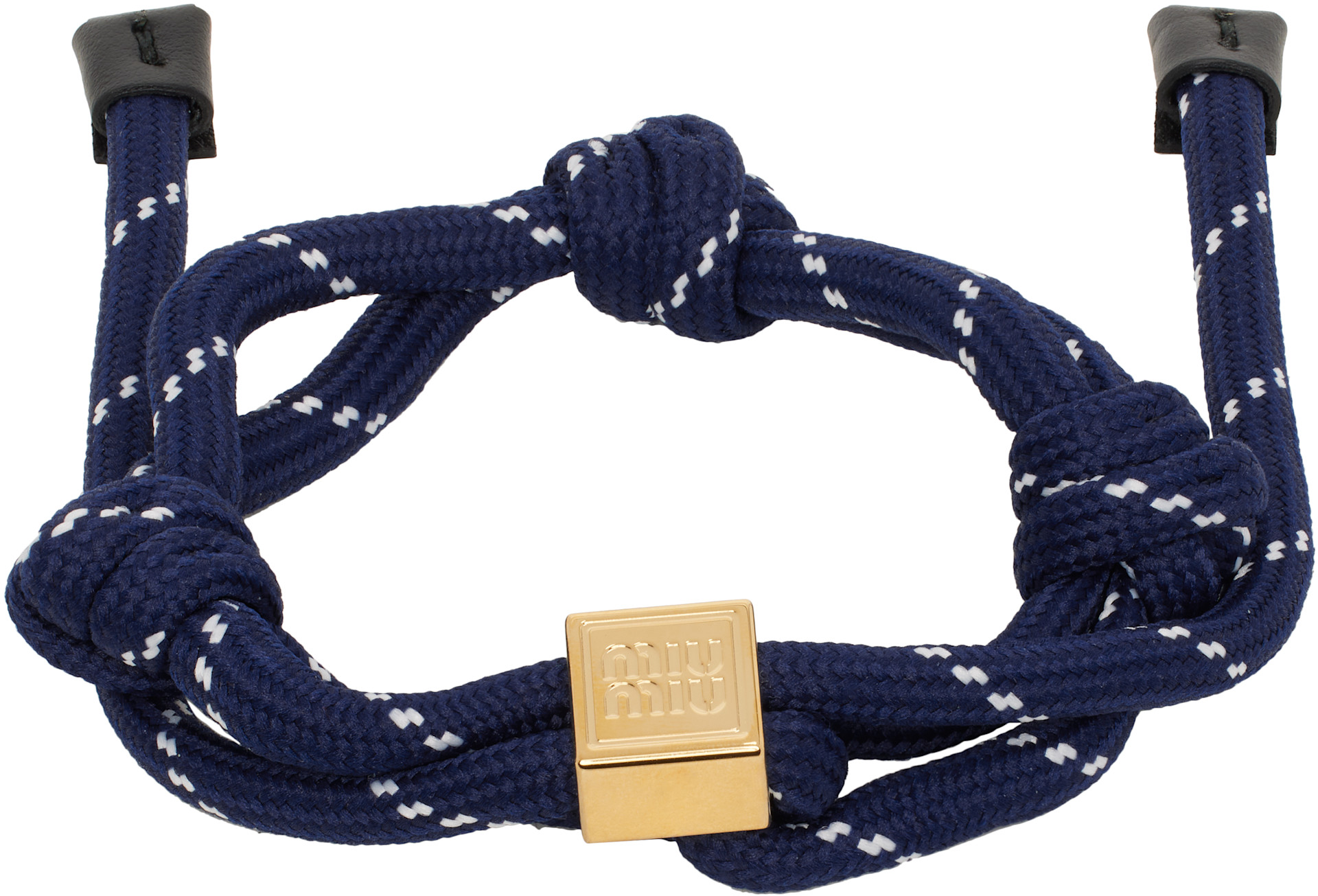 Miu Miu - Bracelet noir en cordelette