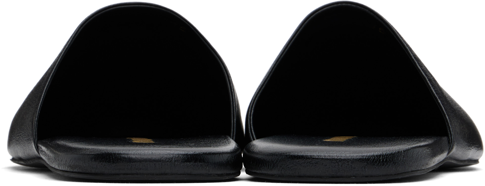 Miu Miu - Chaussons noirs en cuir