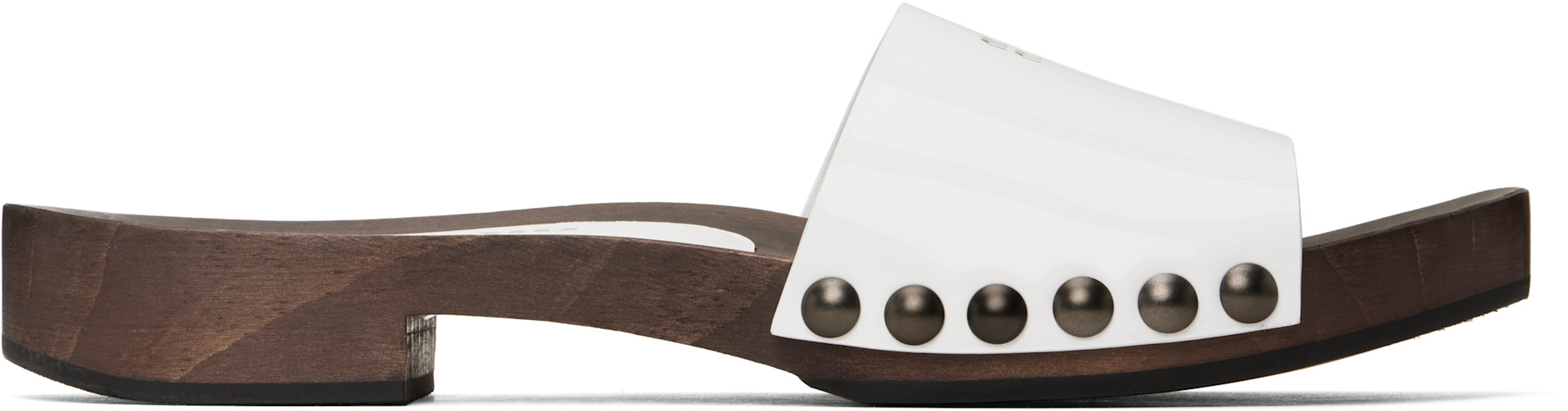 Miu Miu - White Patent Leather Clogs