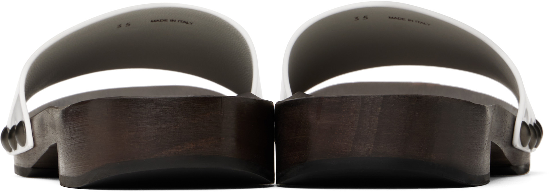 Miu Miu - White Patent Leather Clogs