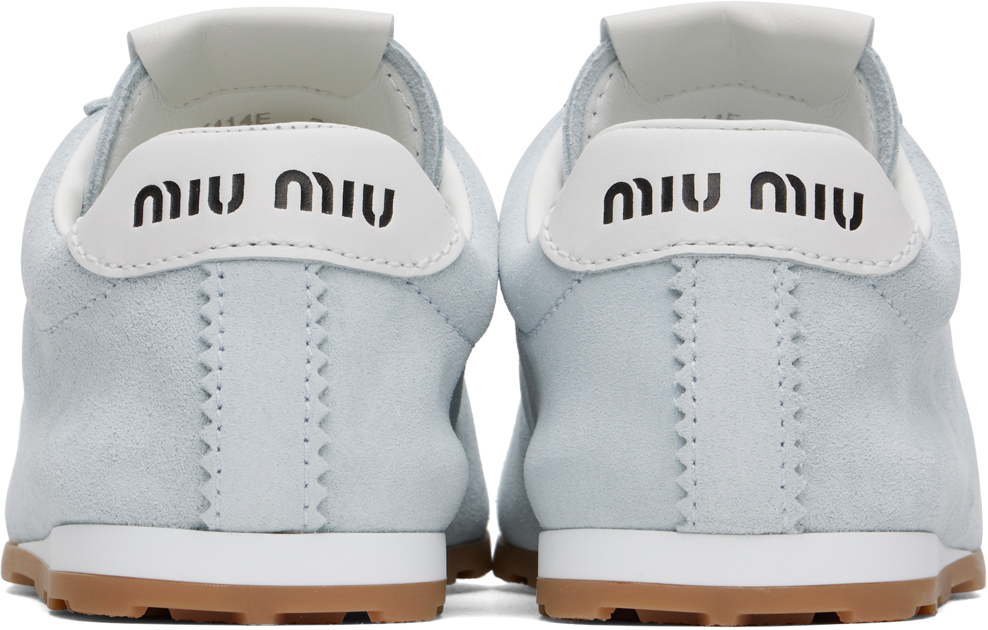 Miu Miu - Baskets Plume bleues en suède