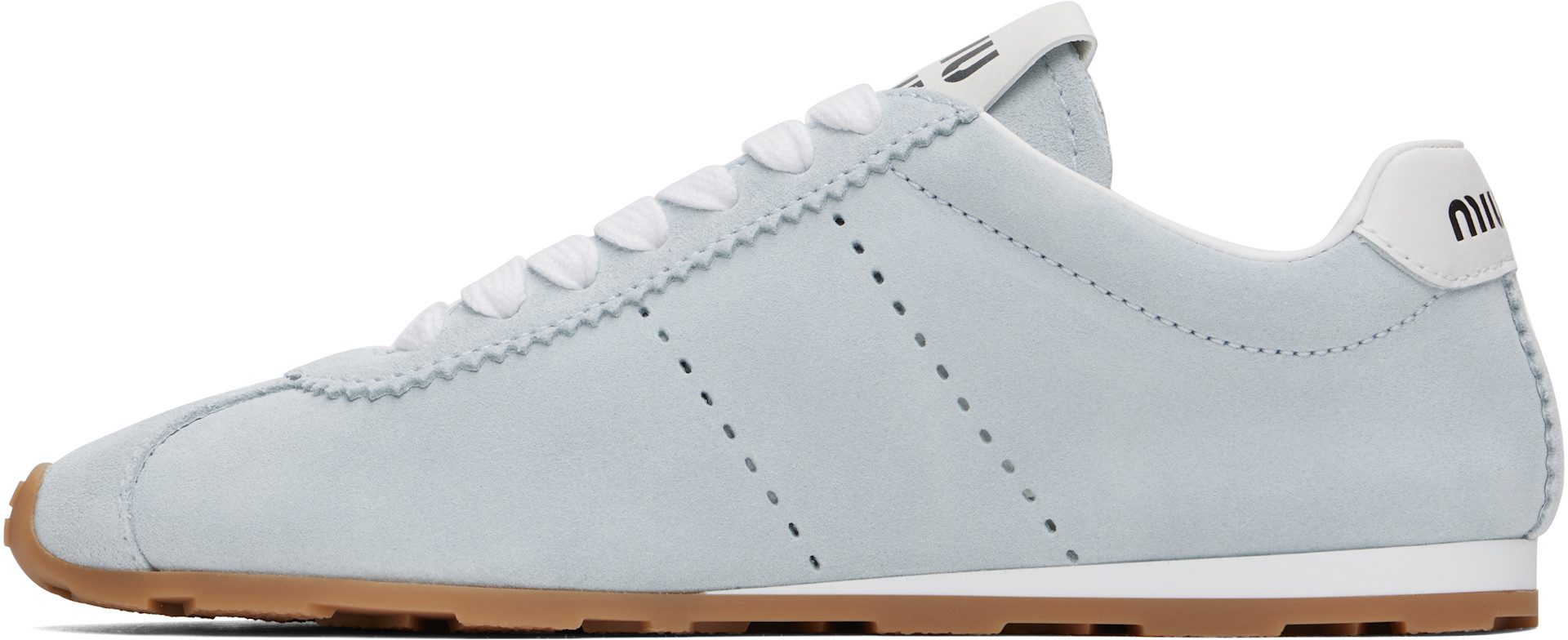 Miu Miu - Baskets Plume bleues en suède