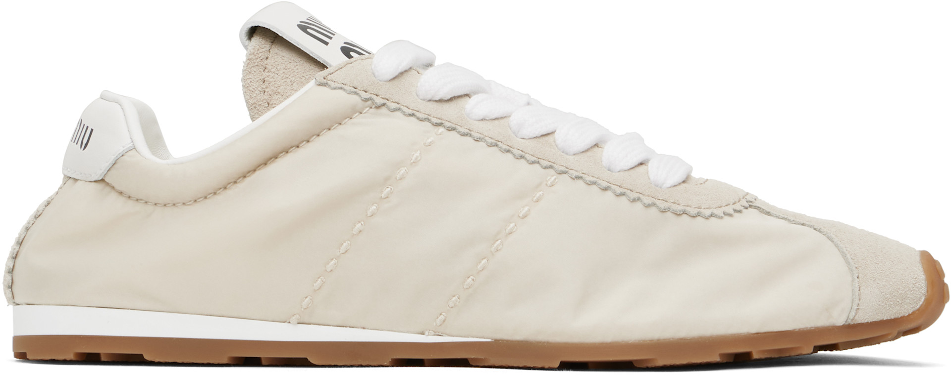 Miu Miu - Baskets Plume beiges