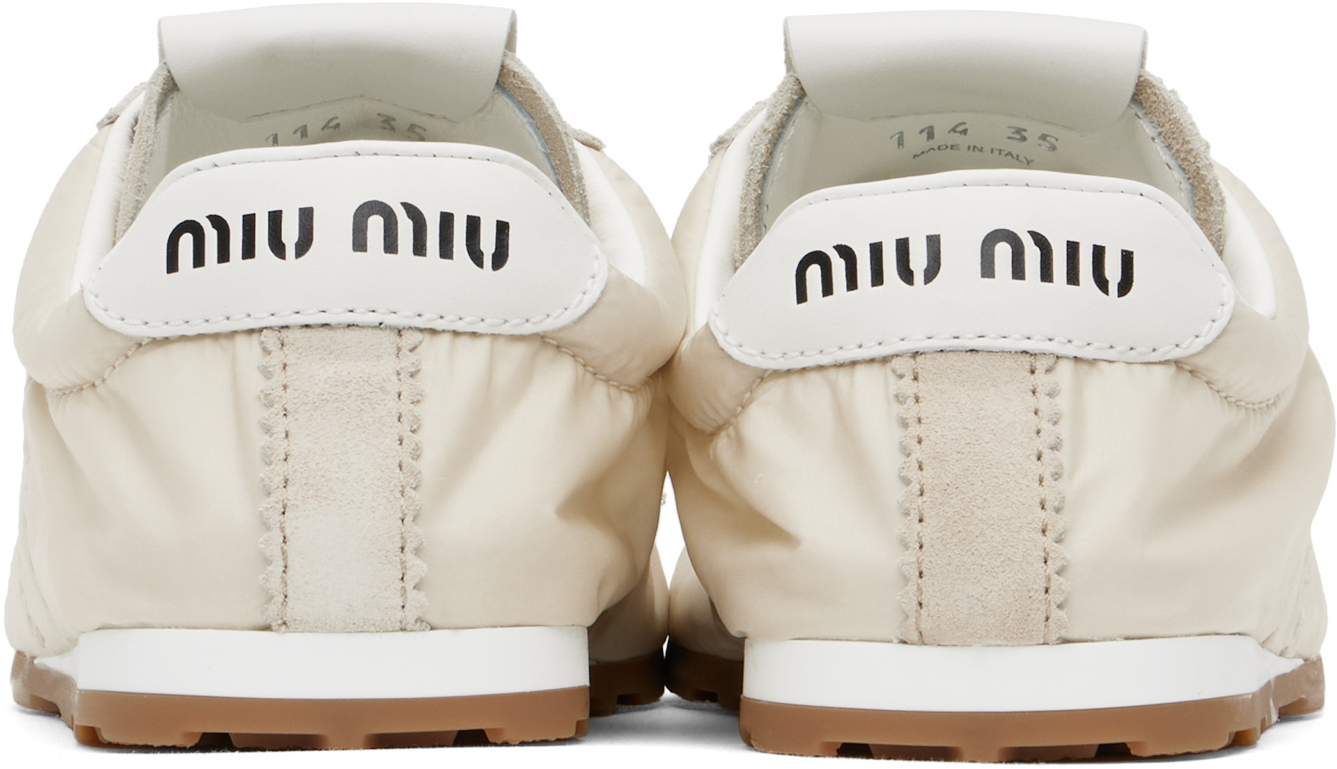 Miu Miu - Baskets Plume beiges