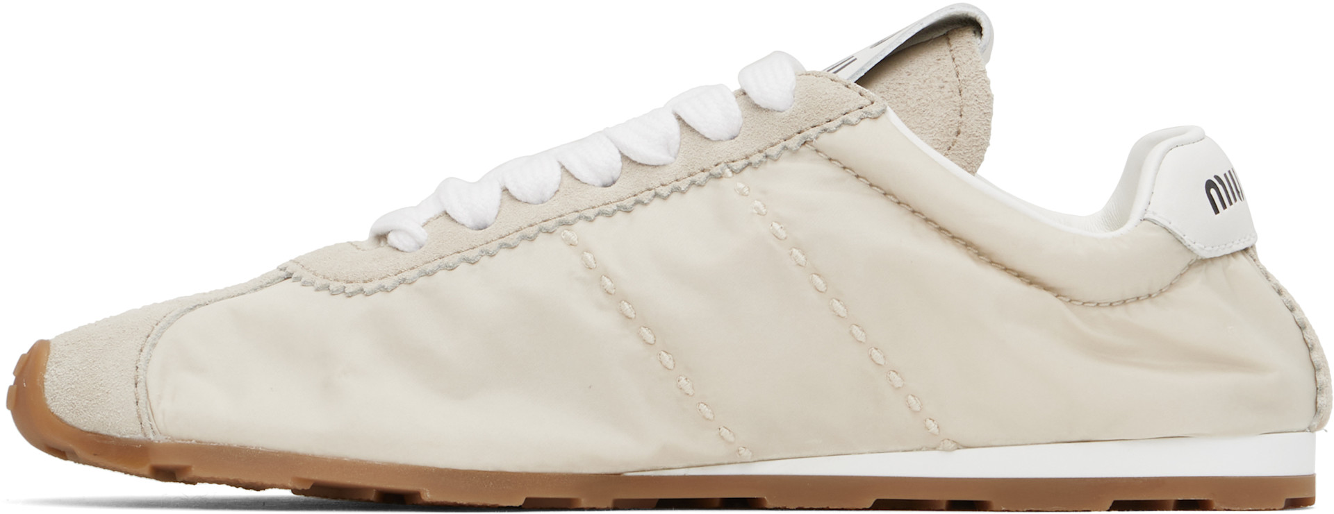 Miu Miu - Baskets Plume beiges