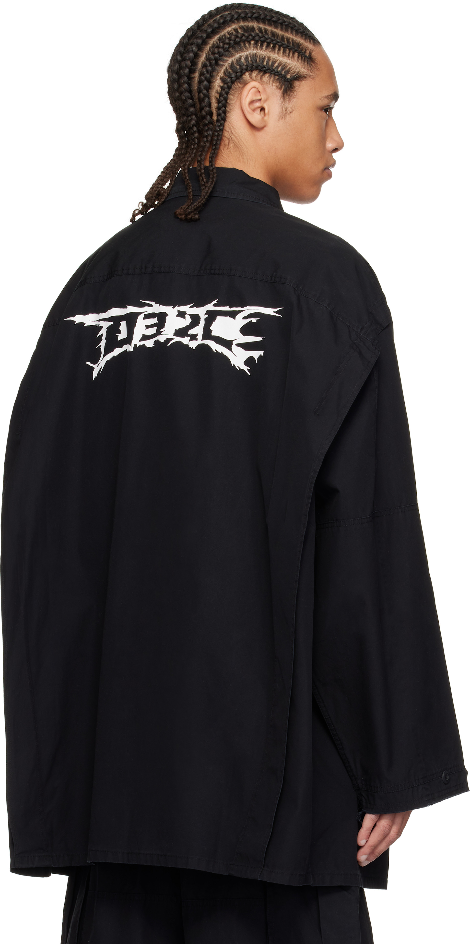 032c - Black Intermission Cargo Overshirt