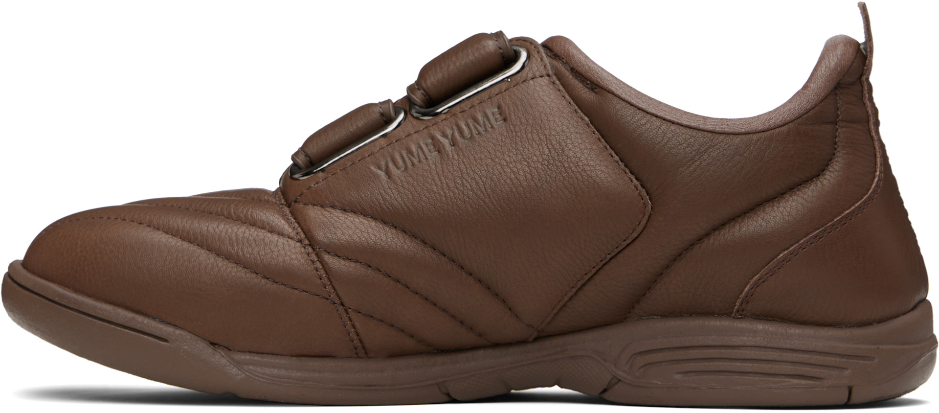 YUME YUME: Brown Football Sneakers | SSENSE Canada