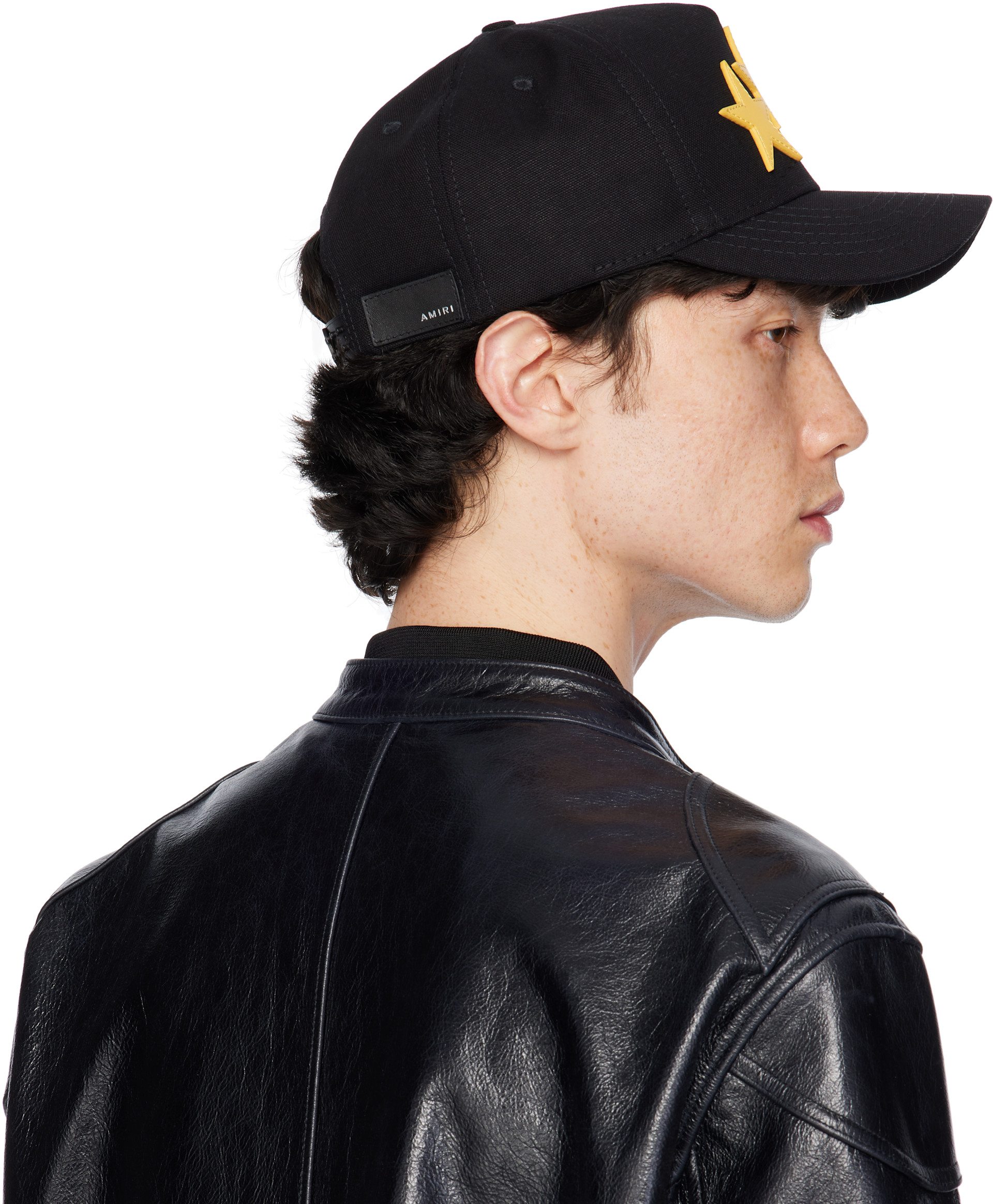 AMIRI: Black 3 Star Canvas Cap | SSENSE