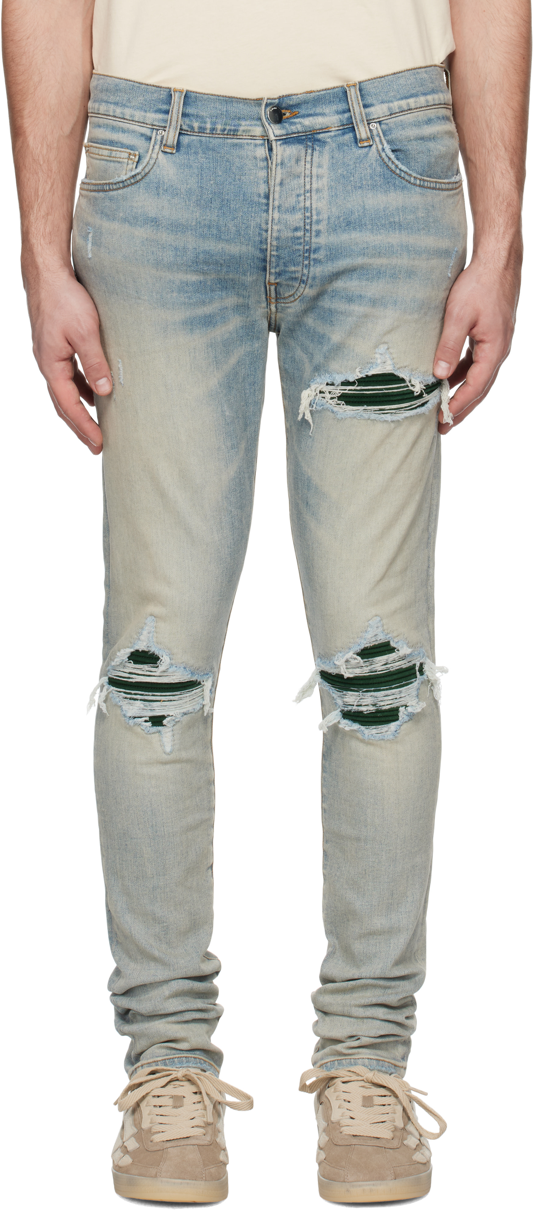 AMIRI: Blue Suede MX1 Jeans | SSENSE