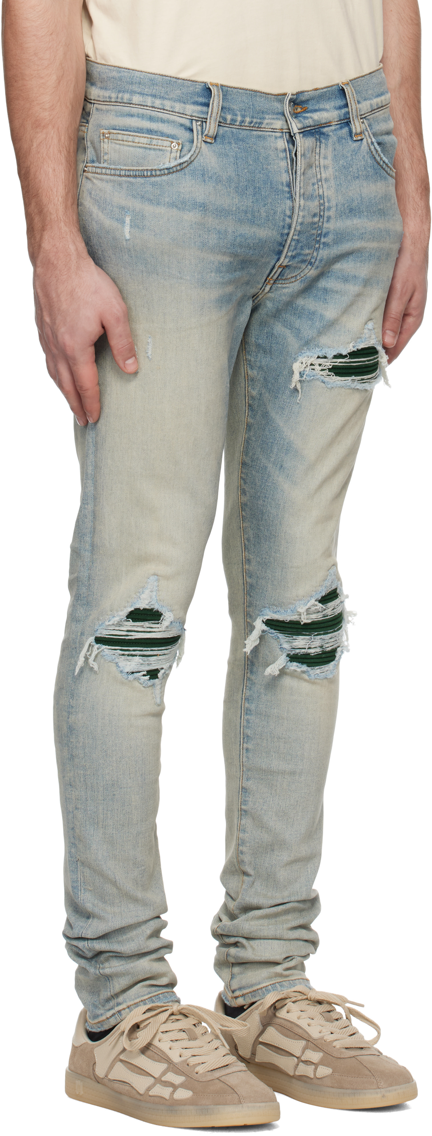 AMIRI: Blue Suede MX1 Jeans | SSENSE