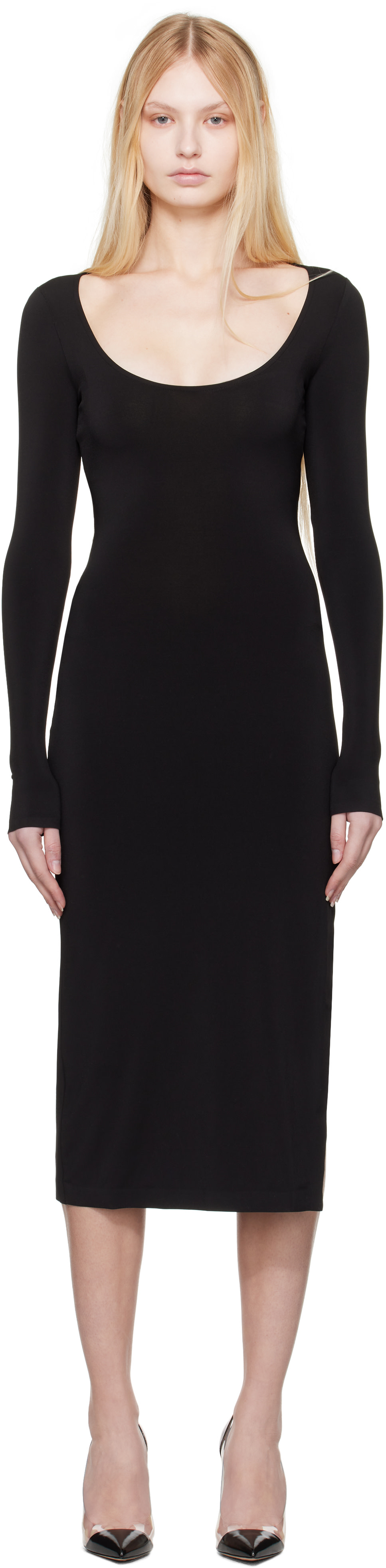 GUIZIO - Robe midi Sander noire