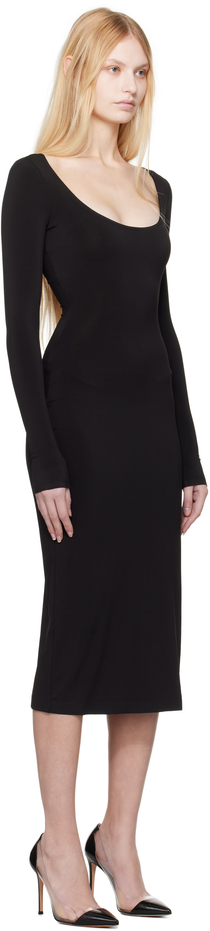 GUIZIO - Robe midi Sander noire