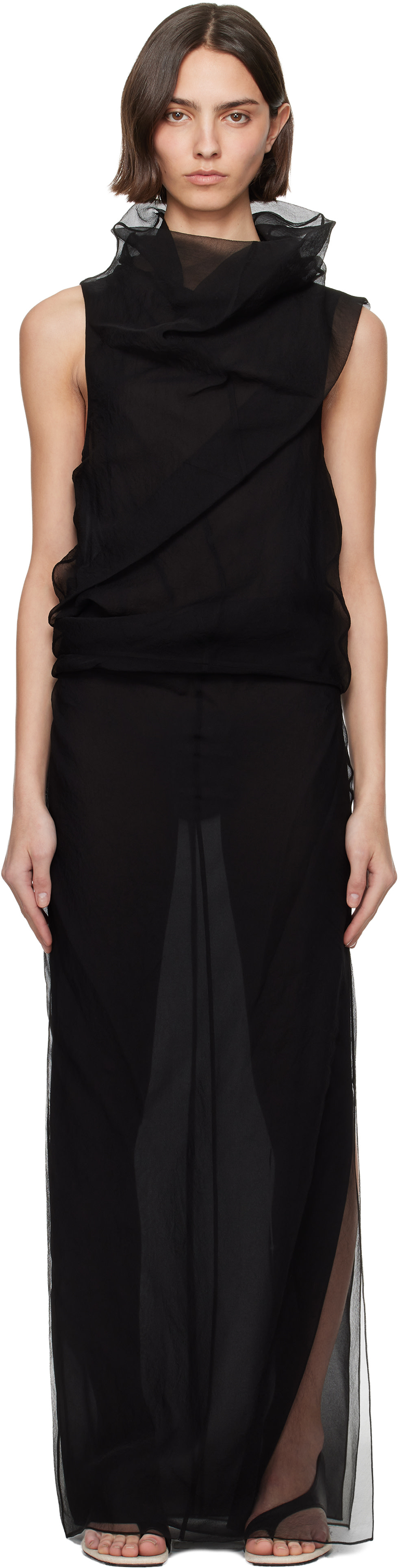 khaite dress Khaite | Black viscose blend Merith mini dress | Women