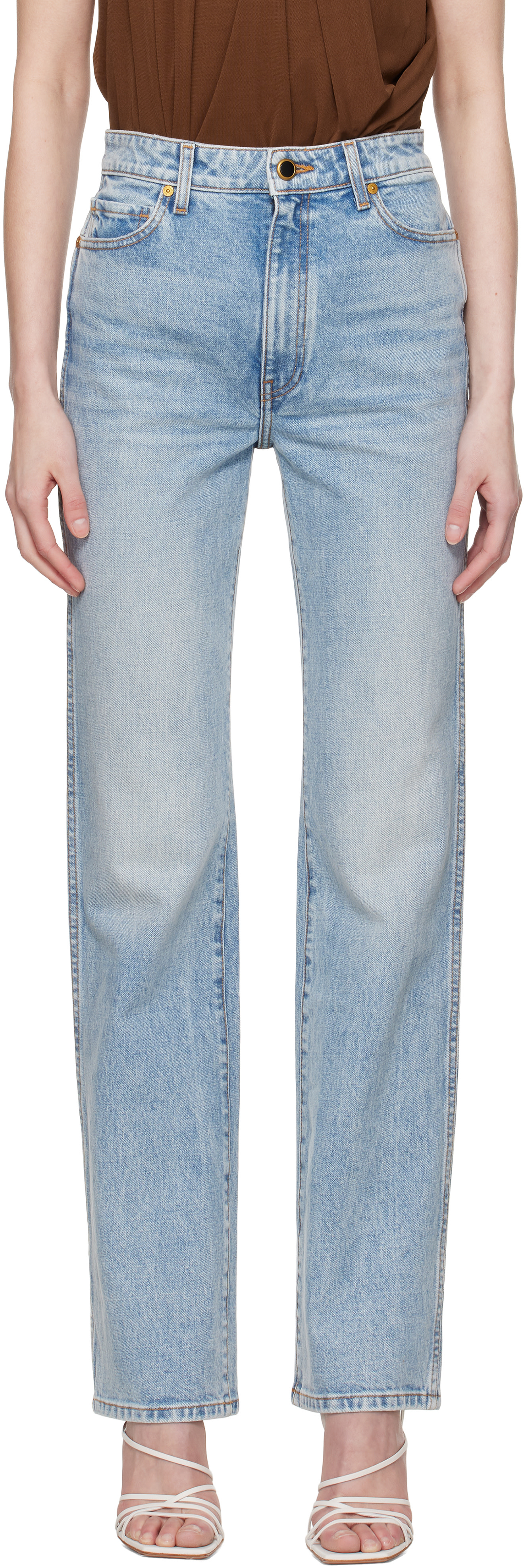 KHAITE - Jean extensible Danielle bleu