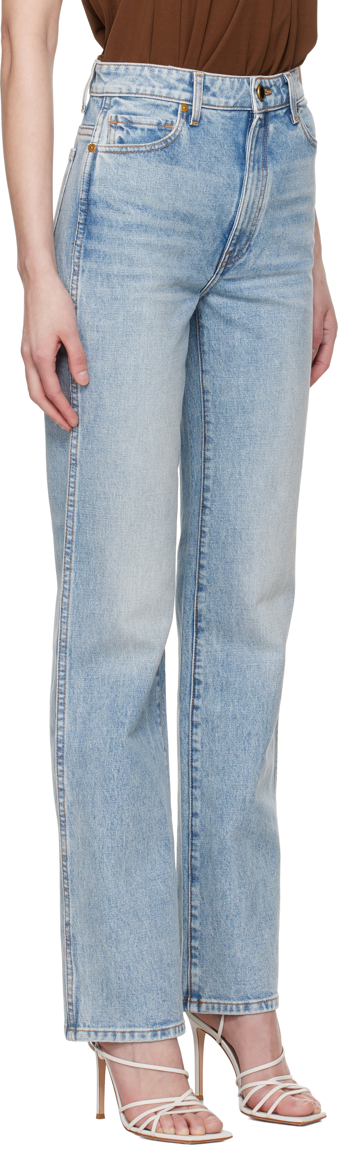 KHAITE - Jean extensible Danielle bleu