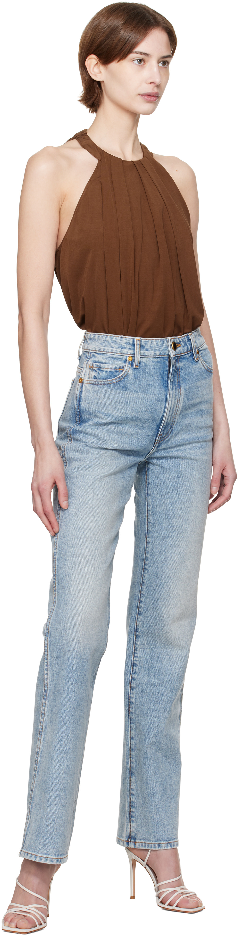KHAITE - Jean extensible Danielle bleu