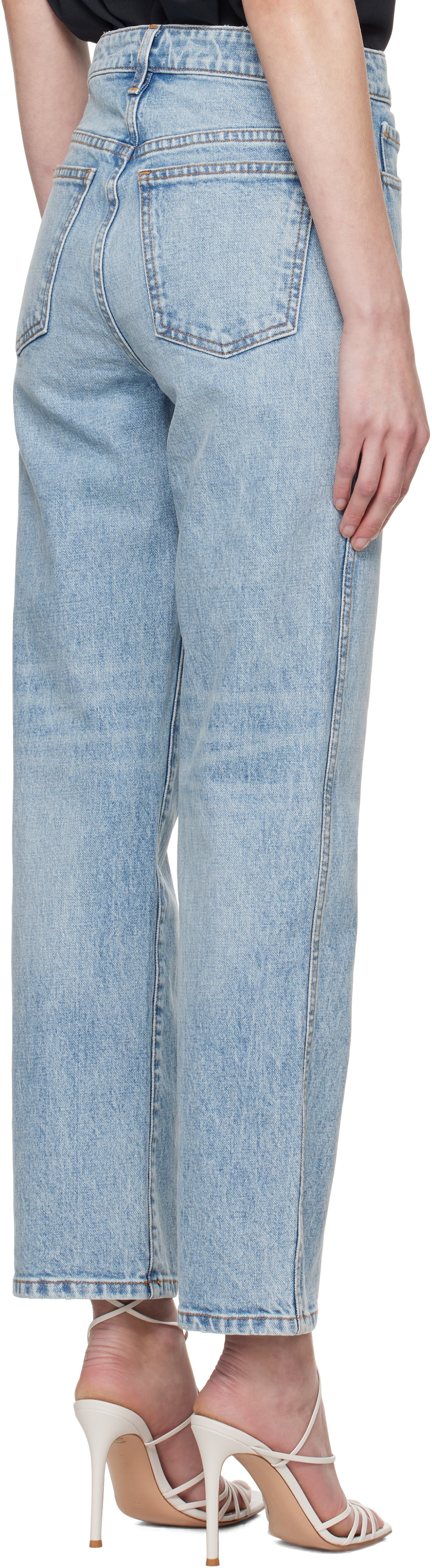 KHAITE - Jean extensible Abigail bleu marine