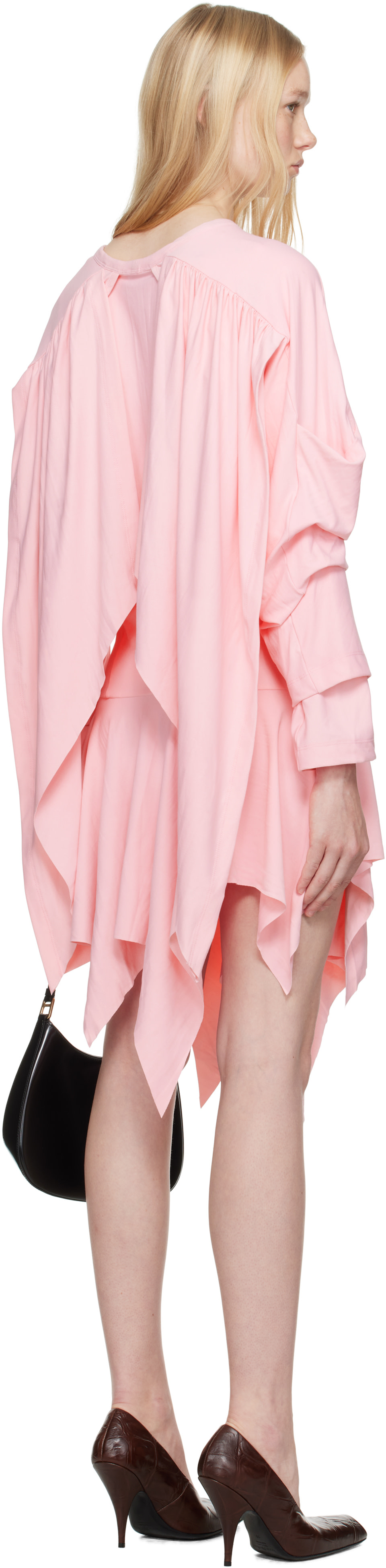 Ashley Williams - Robe courte rose à garnitures en forme d'aile