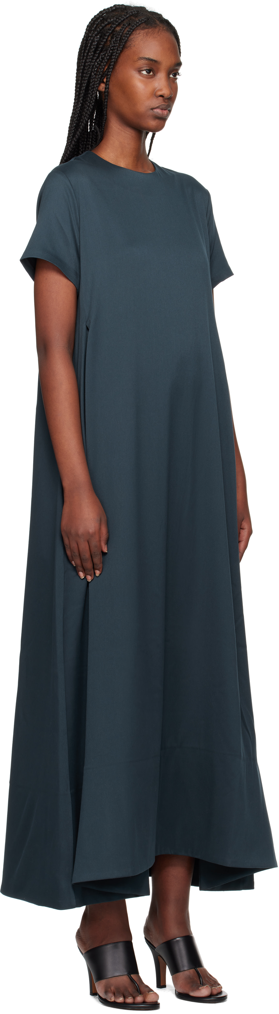 navy short sleeve maxi dress REMAIN Birger Christensen: Navy Short Sleeve Maxi Dress