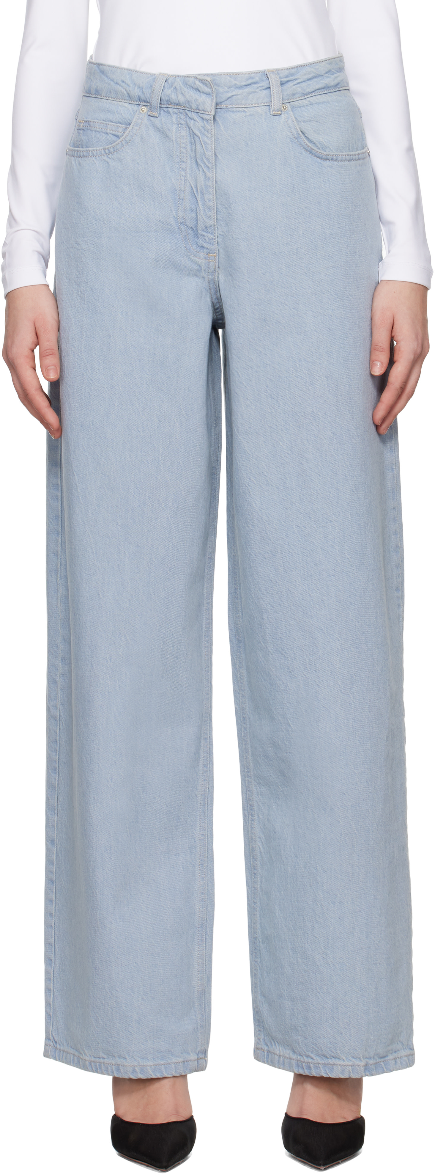 REMAIN Birger Christensen - Jean bleu à coupe cocon