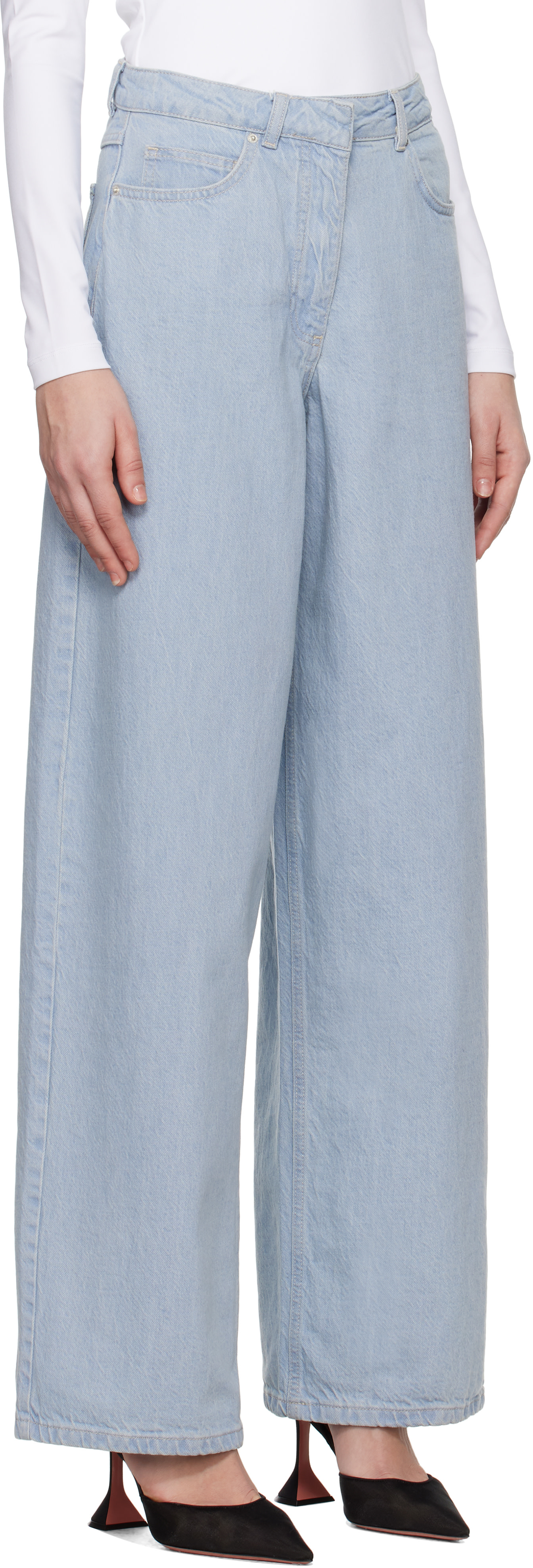 REMAIN Birger Christensen - Jean bleu à coupe cocon