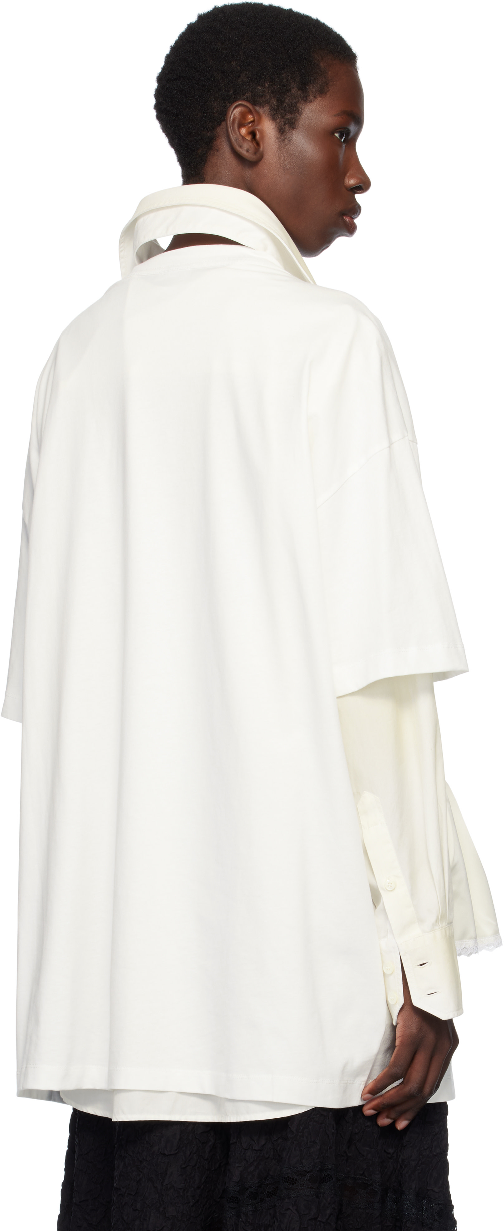 VAQUERA - T-shirt blanc cassé à image
