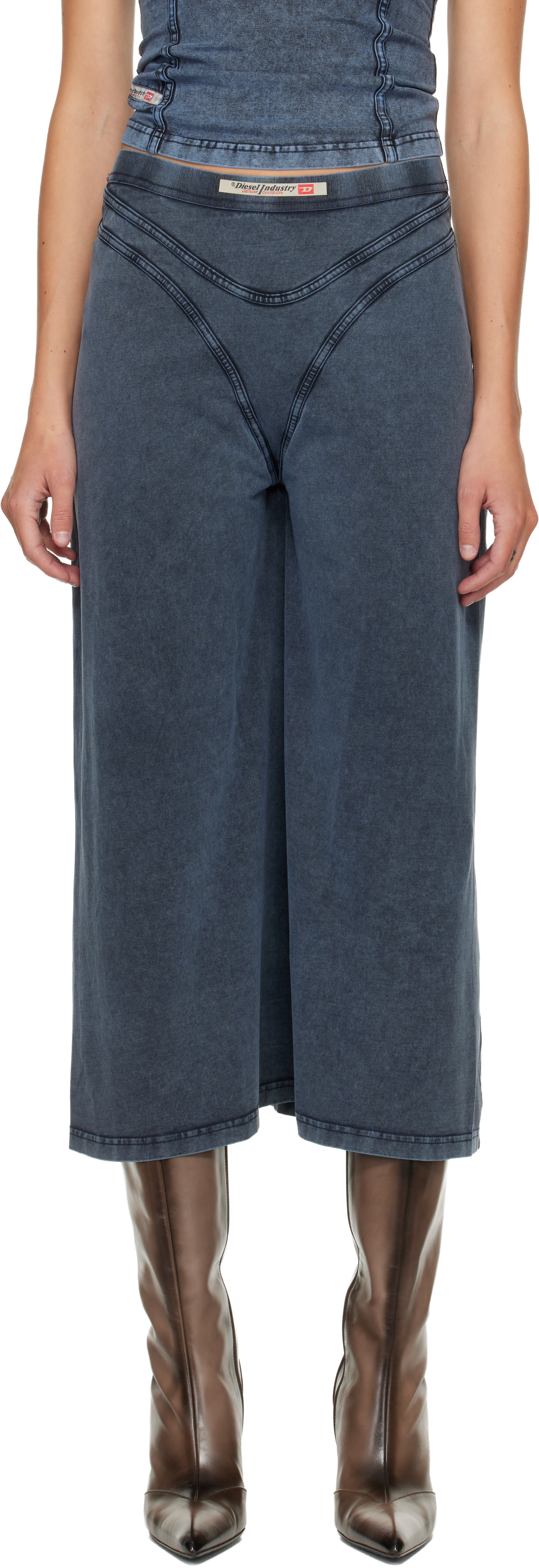 Diesel - Jupe midi Alline bleue