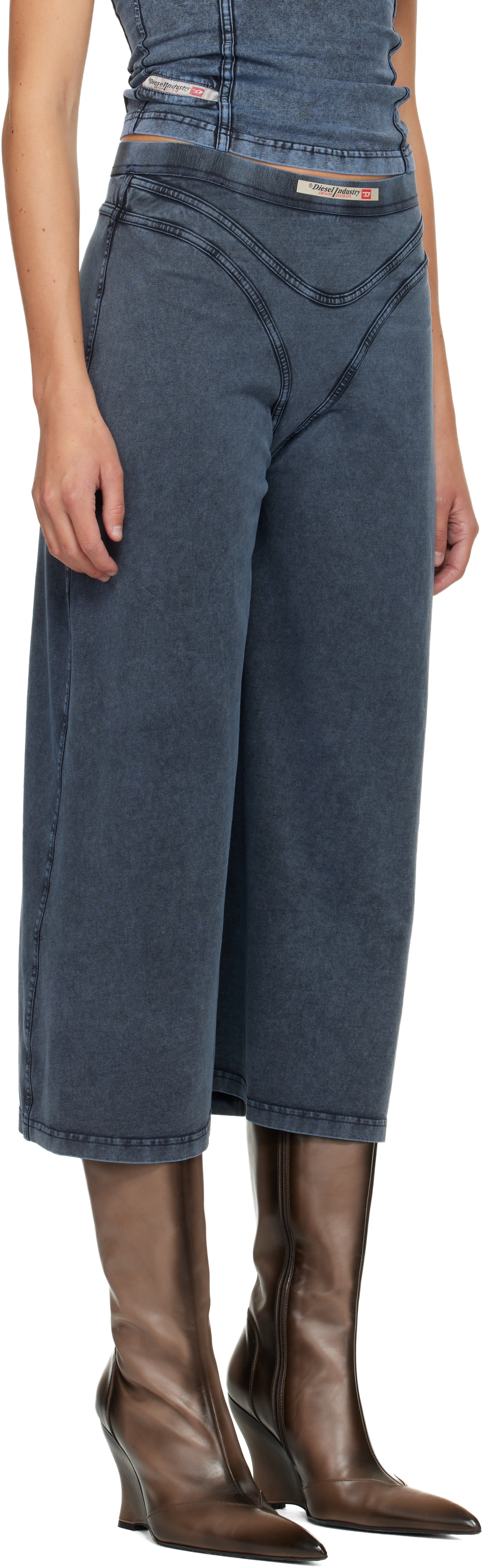 Diesel - Jupe midi Alline bleue