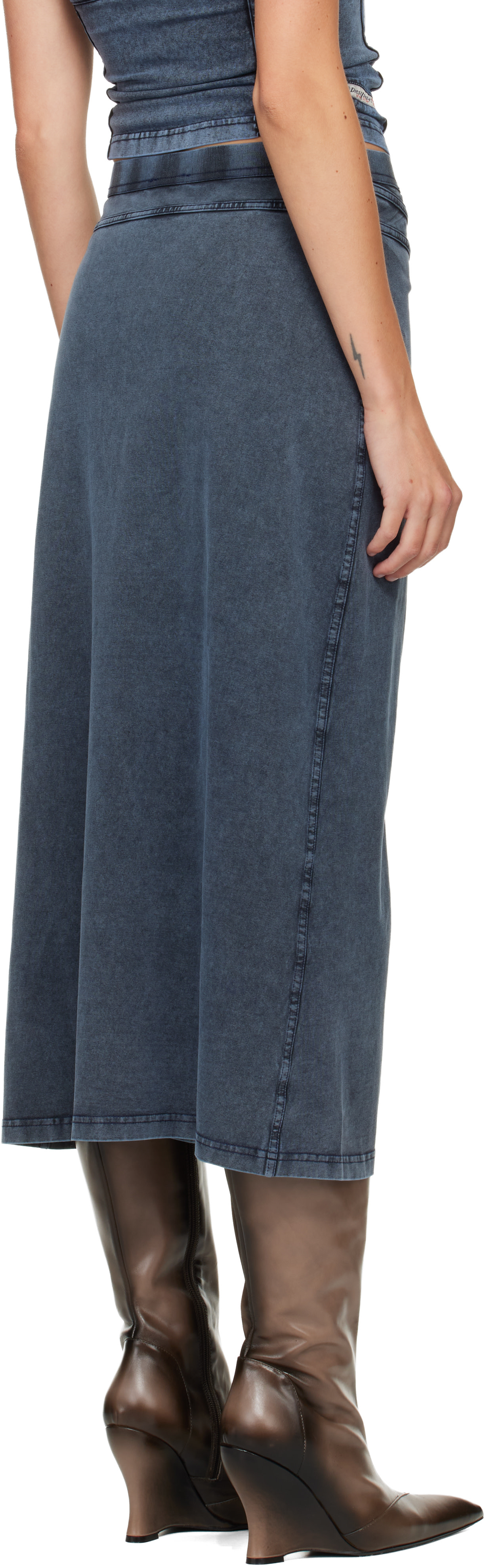 Diesel - Jupe midi Alline bleue
