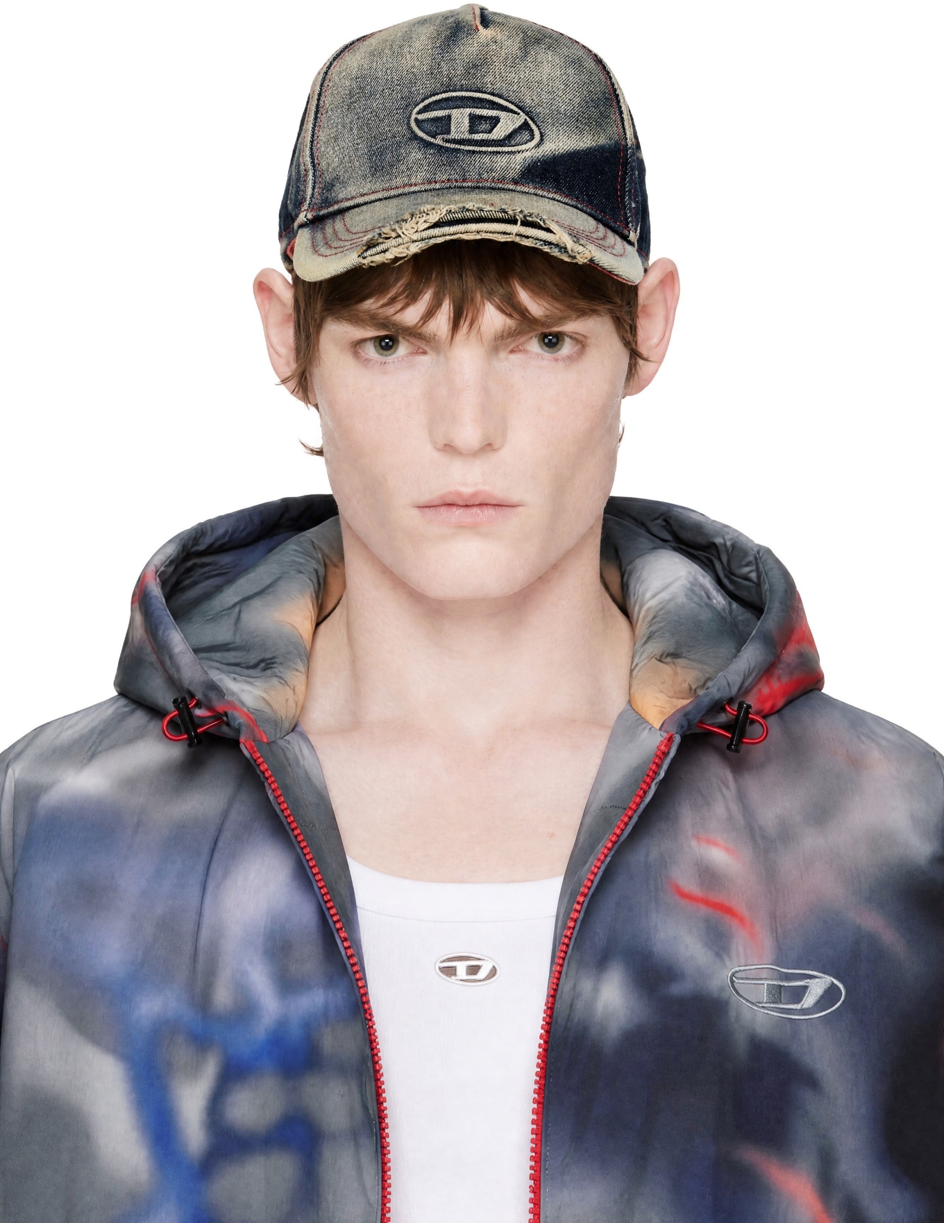 Diesel - Blue Treated Denim Baseball Cap