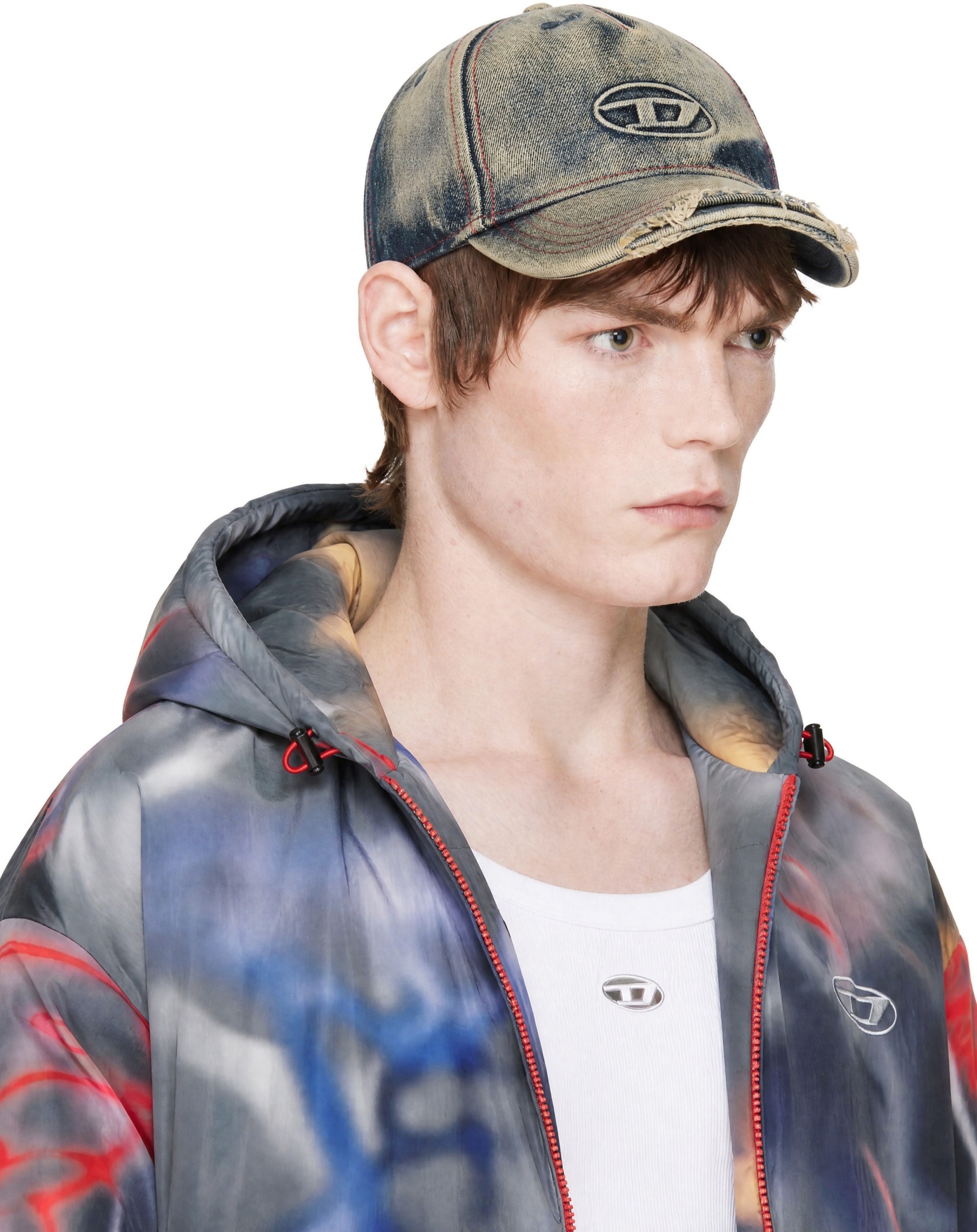 Diesel - Blue Treated Denim Baseball Cap