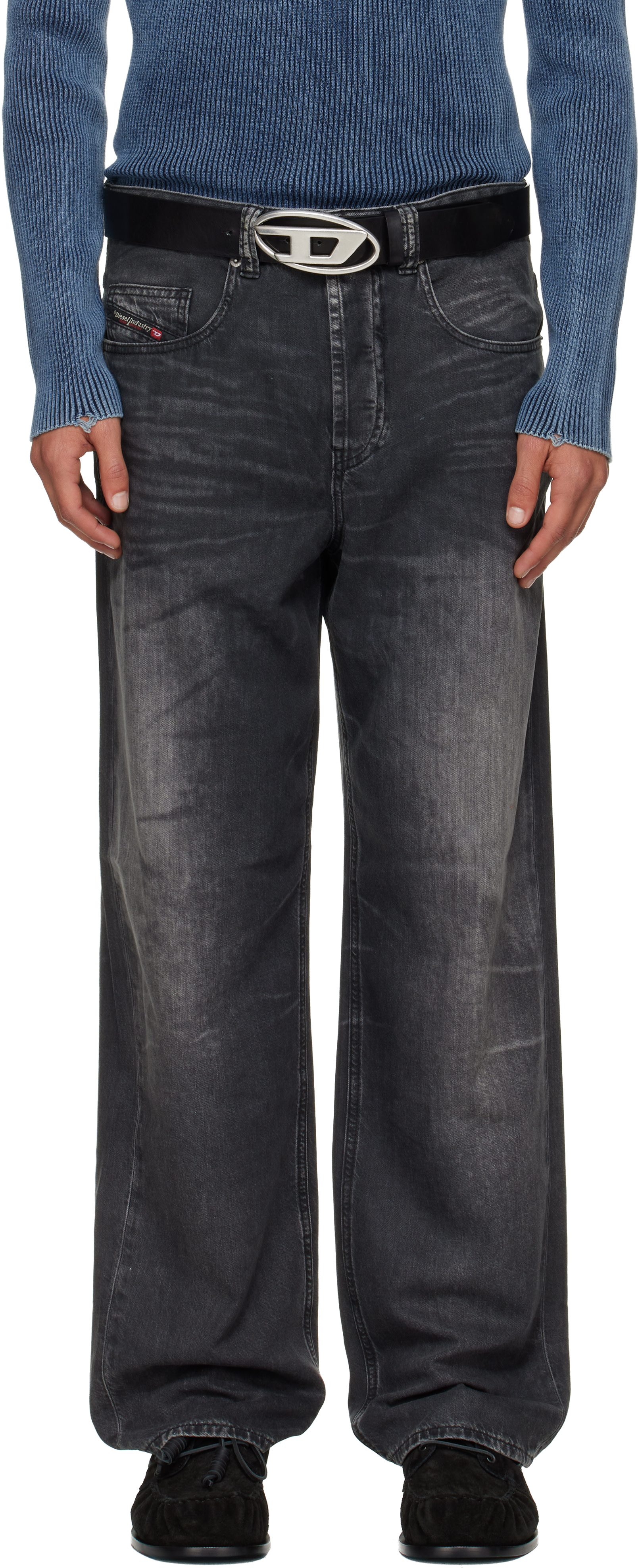 Diesel: Black Relaxed 2001 D-Macro-S5 Jeans | SSENSE