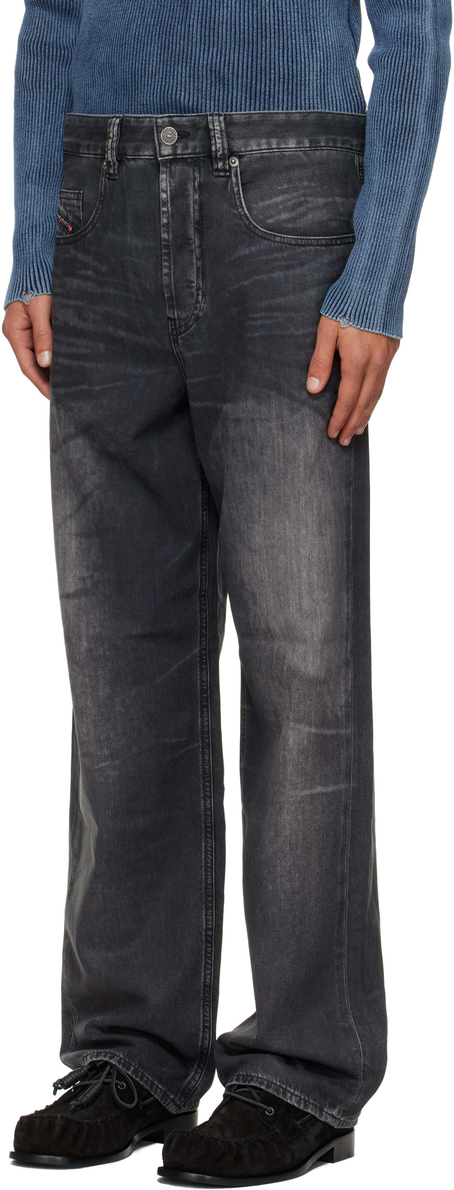 Diesel: Black Relaxed 2001 D-Macro-S5 Jeans | SSENSE Canada